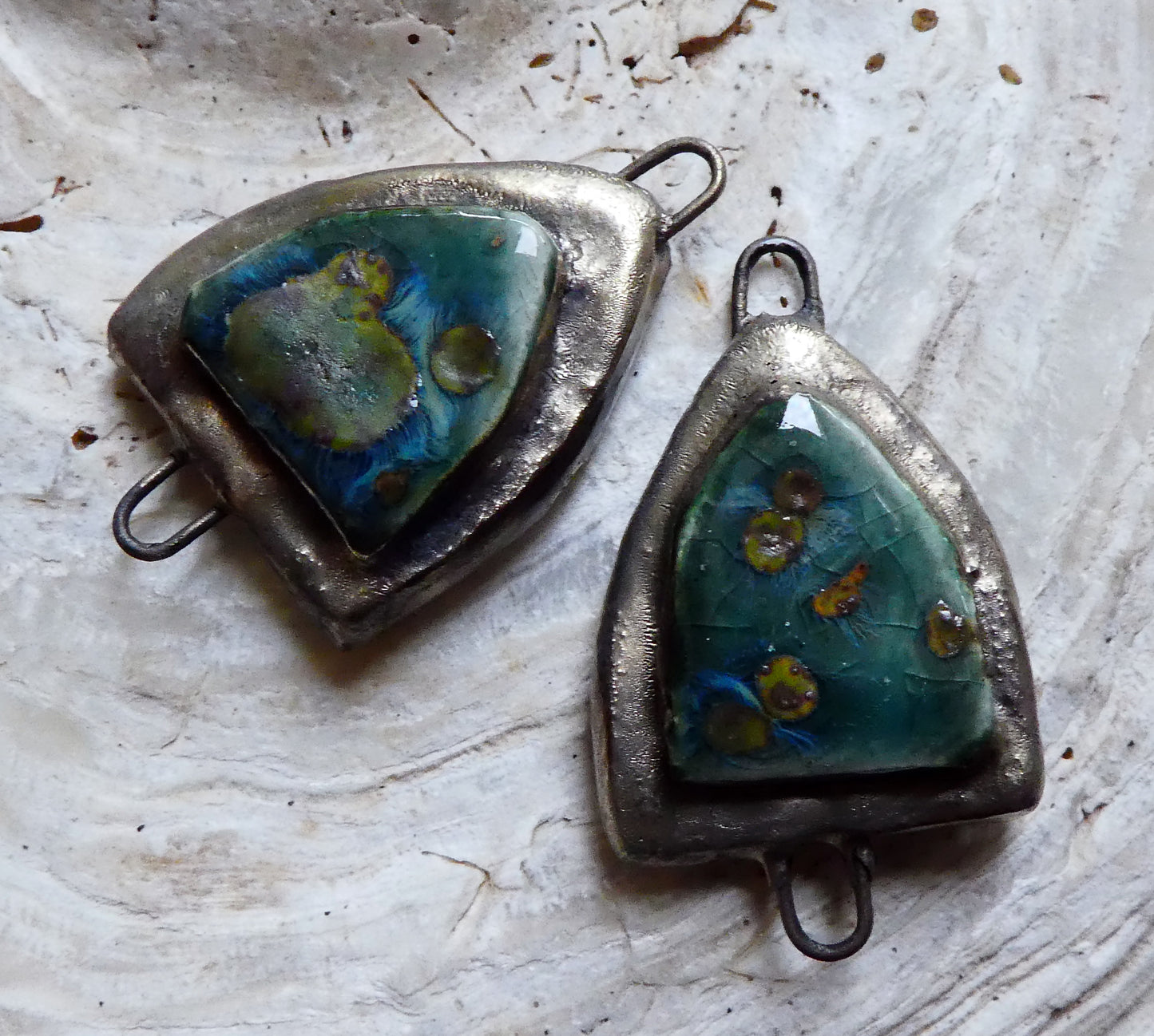 Ceramic Moulded Arch Connectors - Mystic Jade