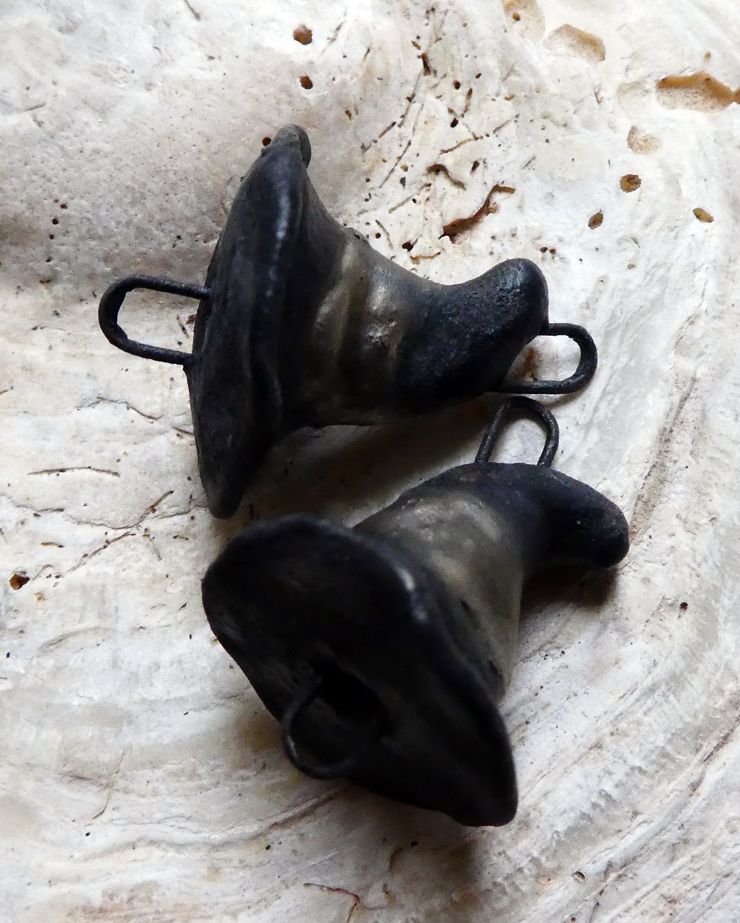 Ceramic Witch Hat Earring Connectors - Matte