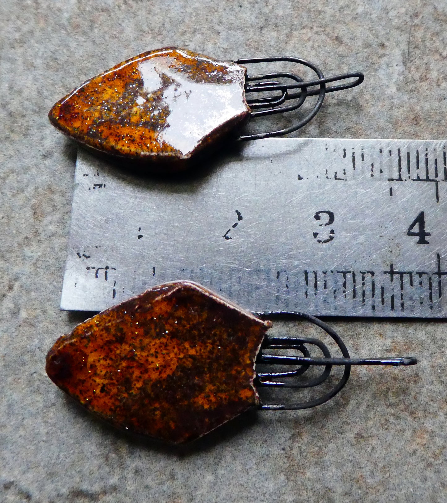 Ceramic Multi Hoop Pointed Charms -Amber Sparks