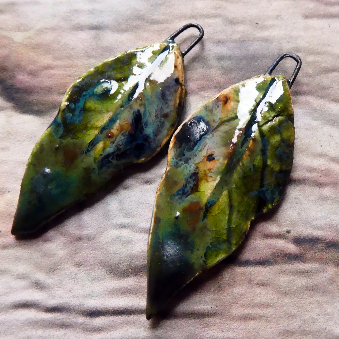 Ceramic Super Slim Autumn Leaf Charms #5