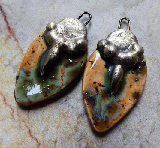 Ceramic Decorative Pointy Charms - Oriental Caramel