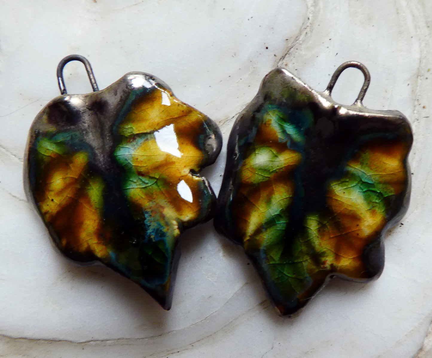 Ceramic Leaf Charms -Billabong