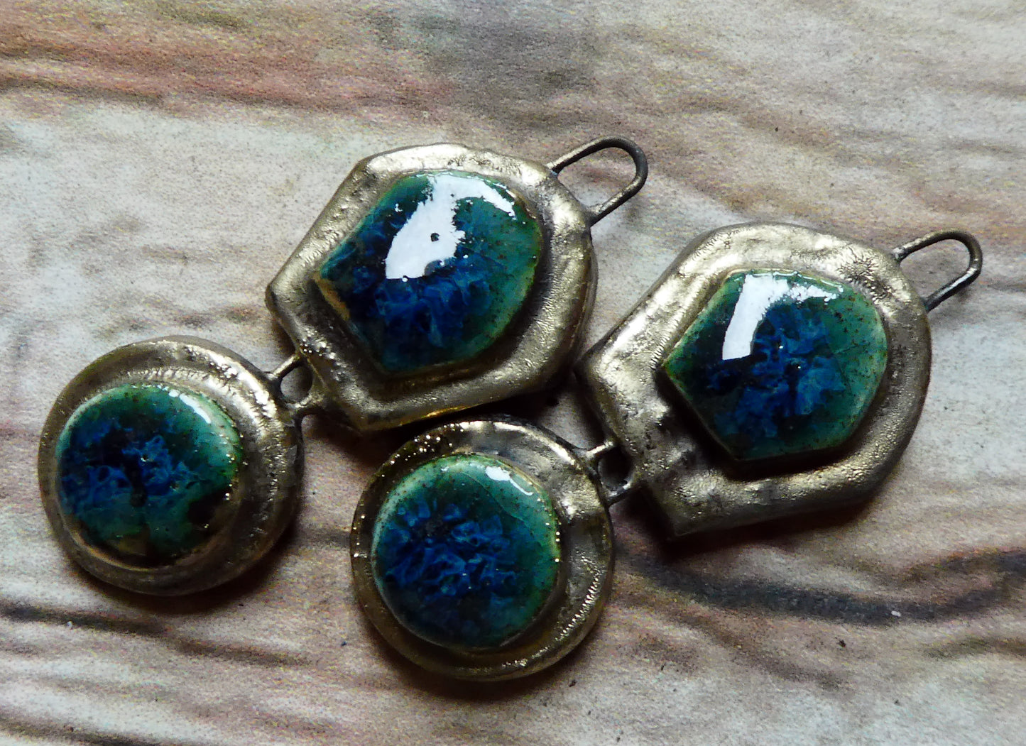 Ceramic Moulded Mixed Shape Charms -Bora Bora