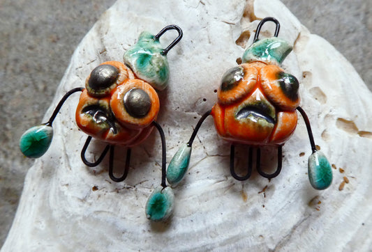 Ceramic Pumpkin Man Connectors