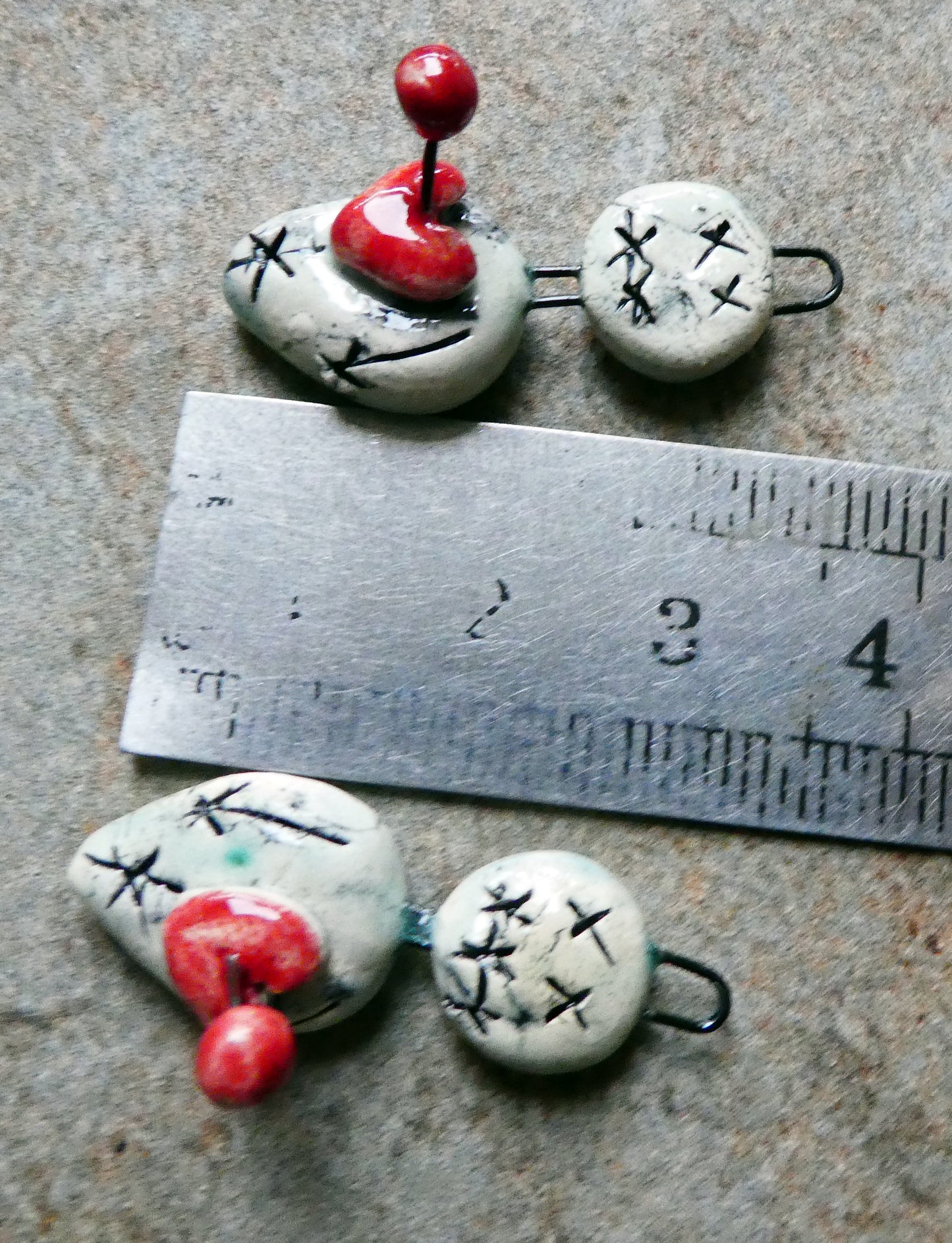 Ceramic Voodoo Doll Charms
