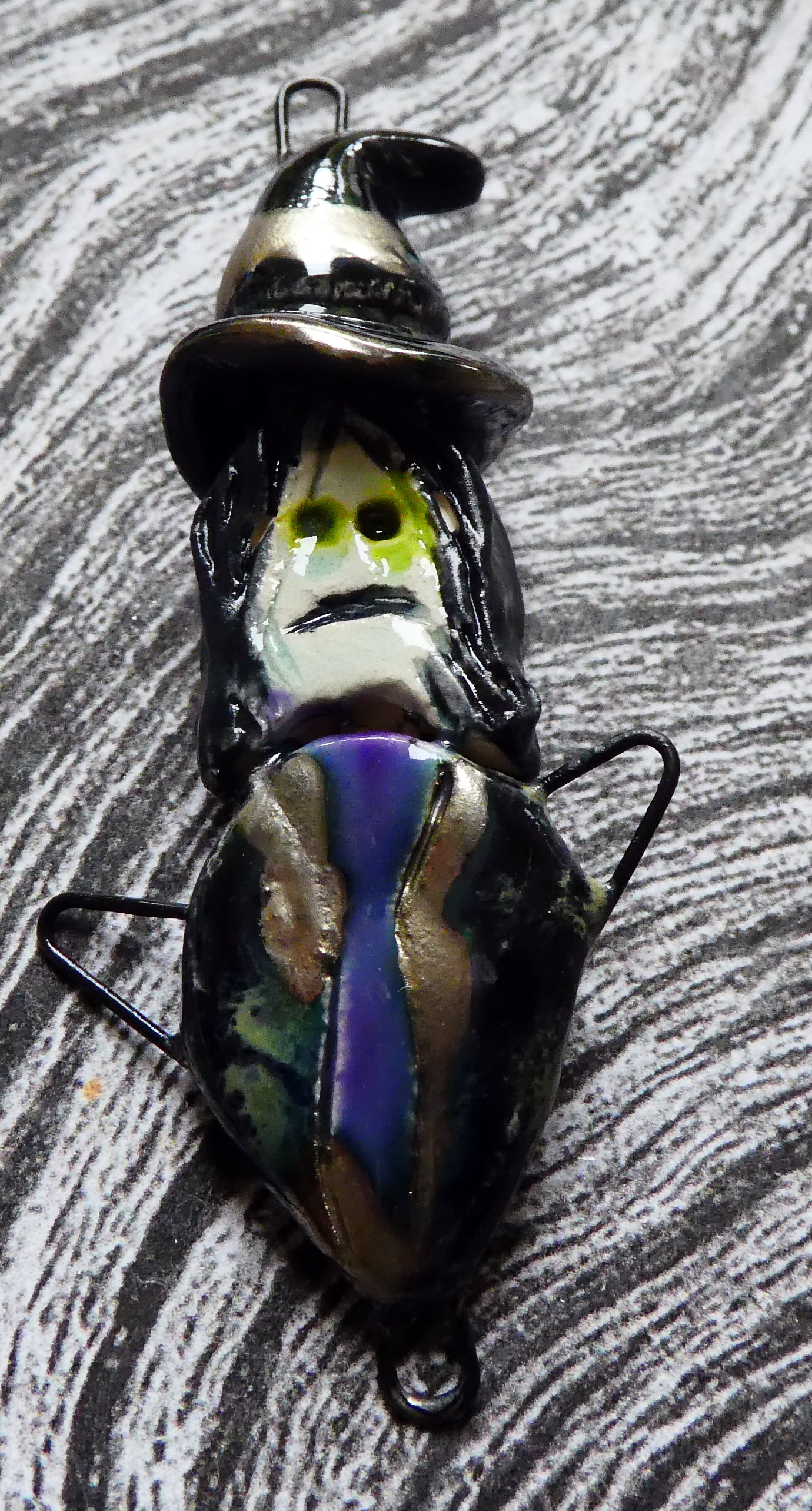 Ceramic Single Witch Connectors - Dark Purple