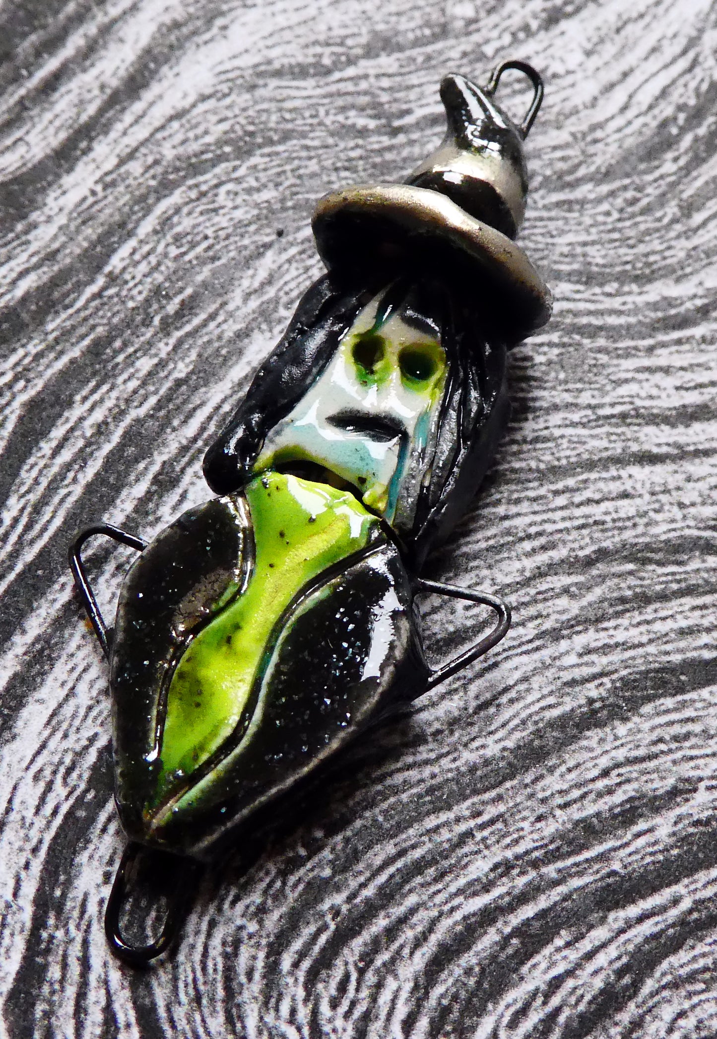 Ceramic Single Witch Connectors - Neon Chartreuse