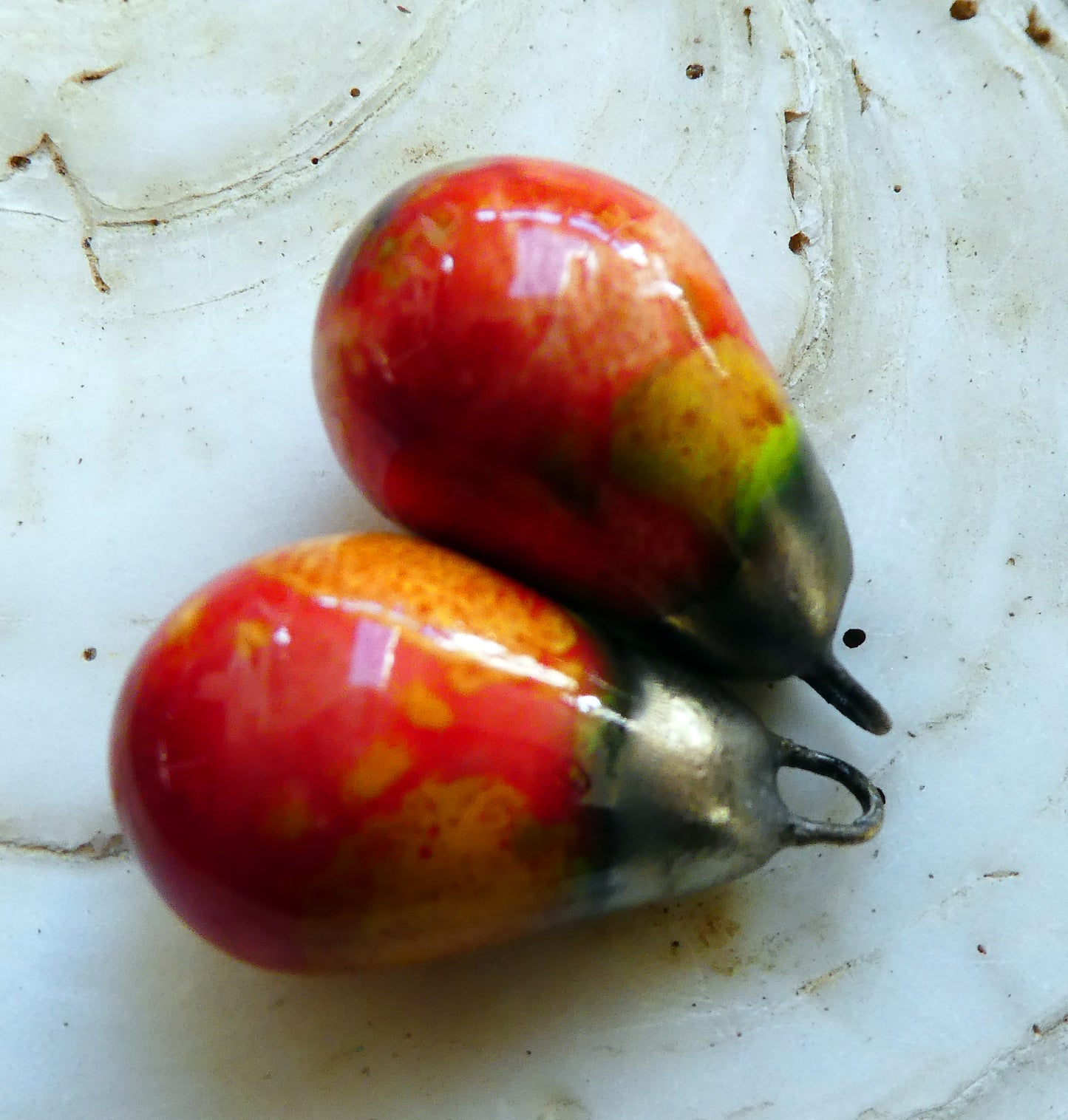 Ceramic Drops Earring Charms - Firecracker