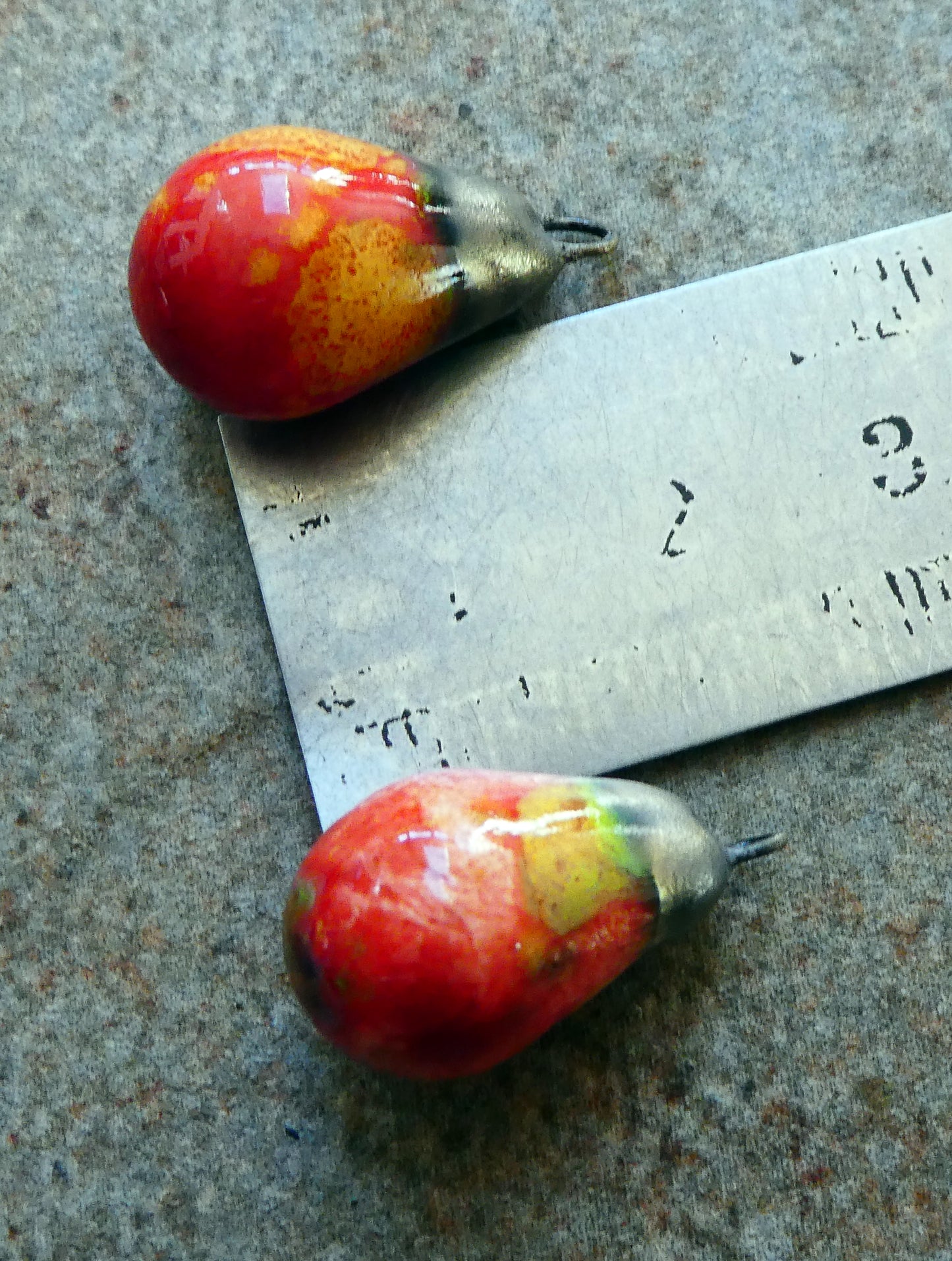 Ceramic Drops Earring Charms - Firecracker