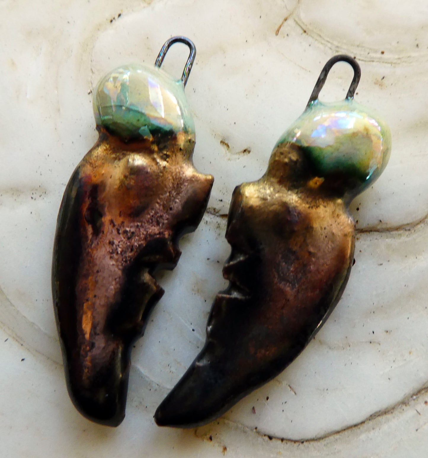 Ceramic Decker's Blade Charms -Reflecting