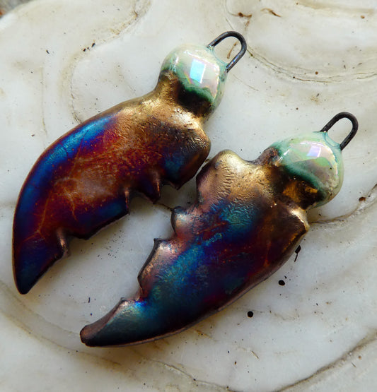 Ceramic Decker's Blade Charms -Scorched