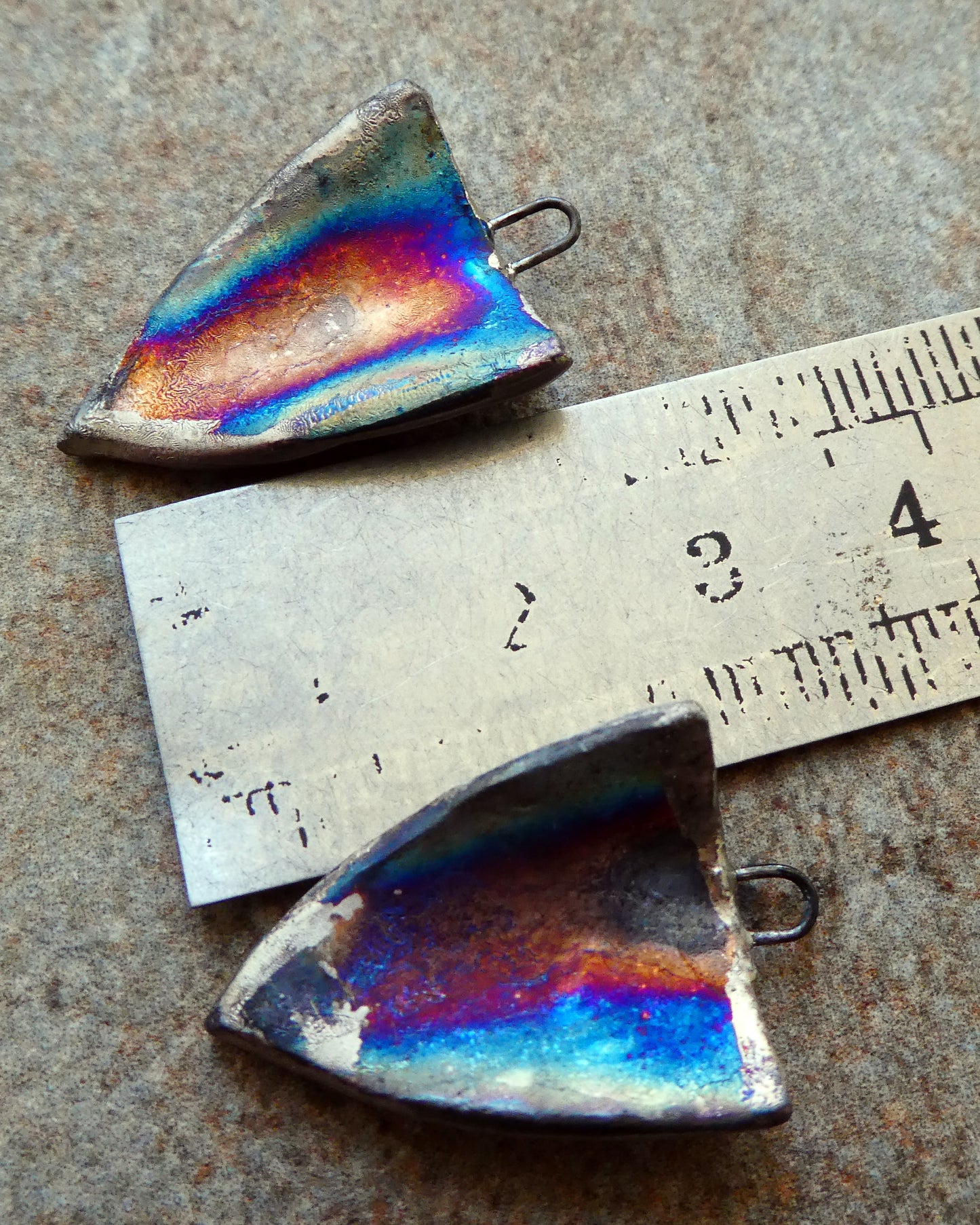 Ceramic Decal Shield Earring Charms - Poe #2