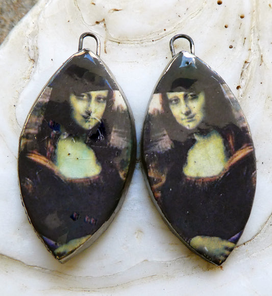 Ceramic Halloween Mona Decal Charms #3