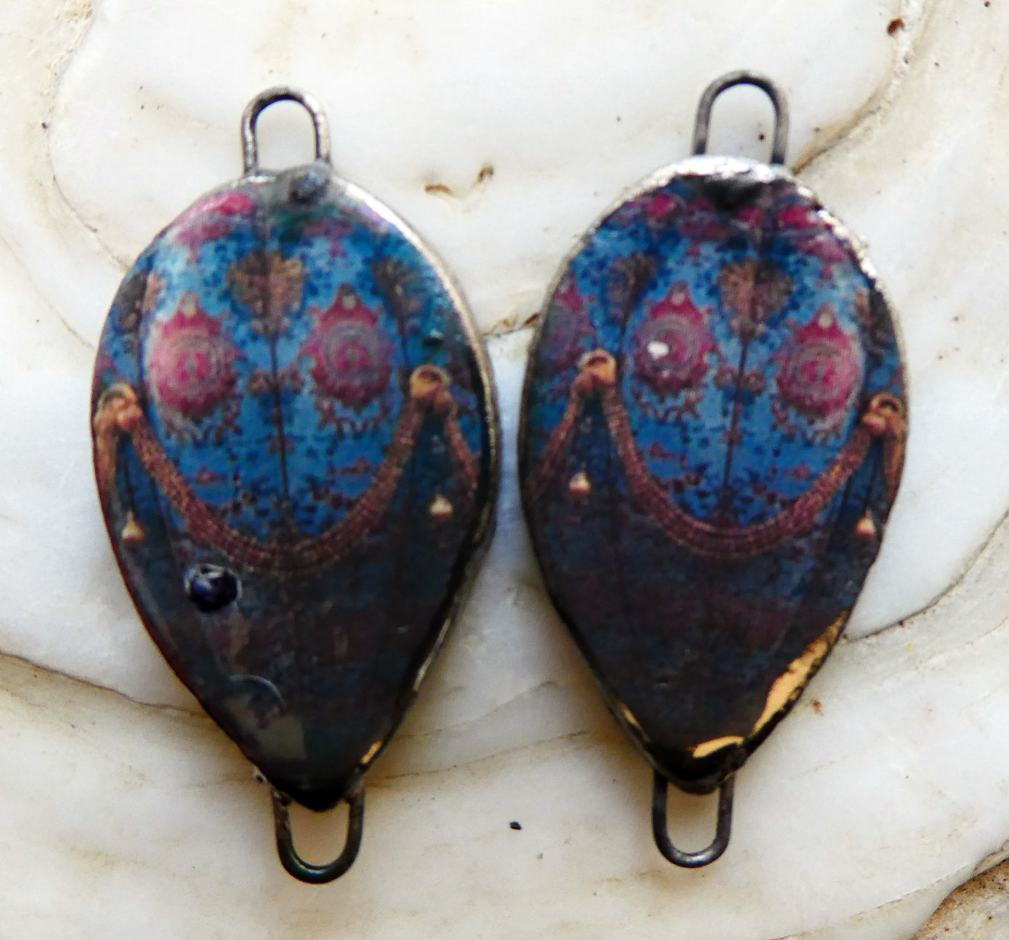 Ceramic Vintage Hot Air Balloon Decal Connectors #3