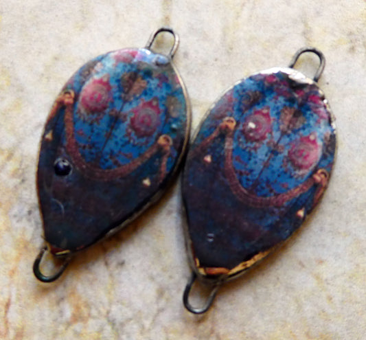 Ceramic Vintage Hot Air Balloon Decal Connectors #3