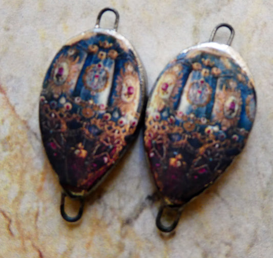 Ceramic Vintage Hot Air Balloon Decal Connectors #4