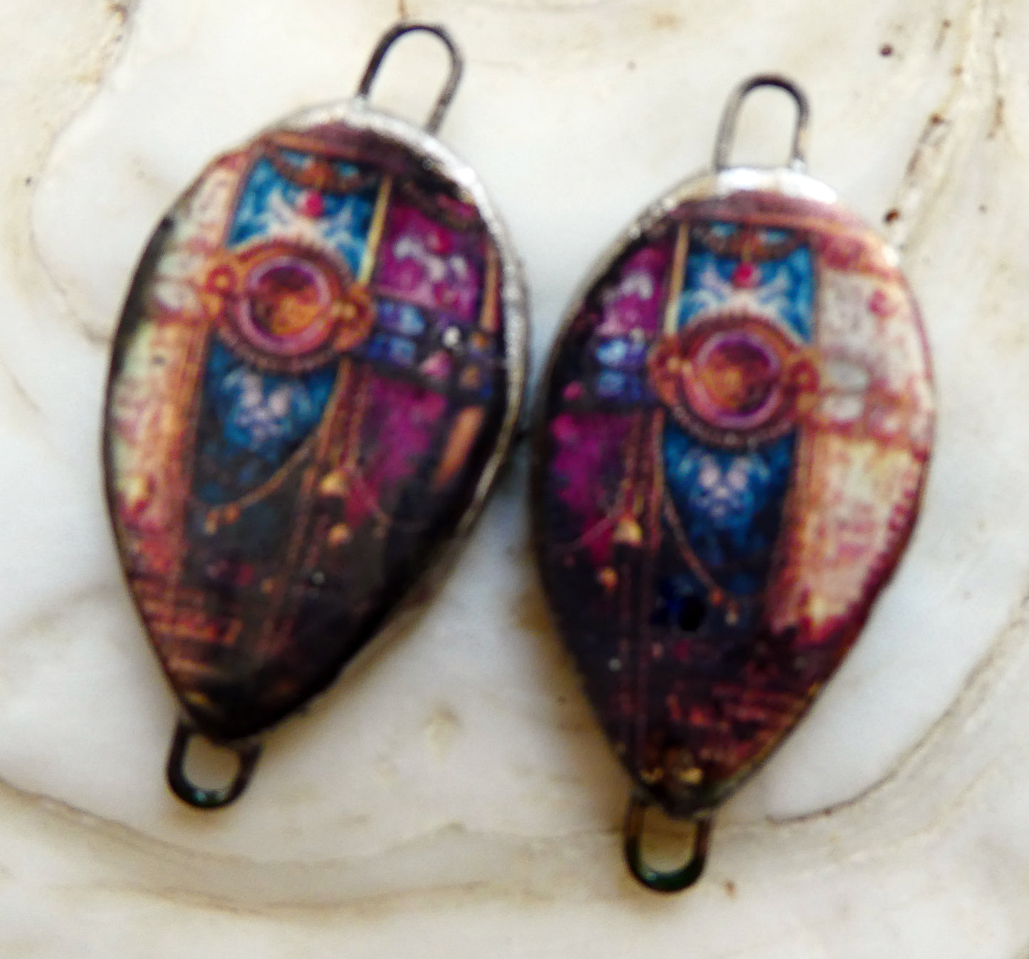 Ceramic Vintage Hot Air Balloon Decal Connectors #5