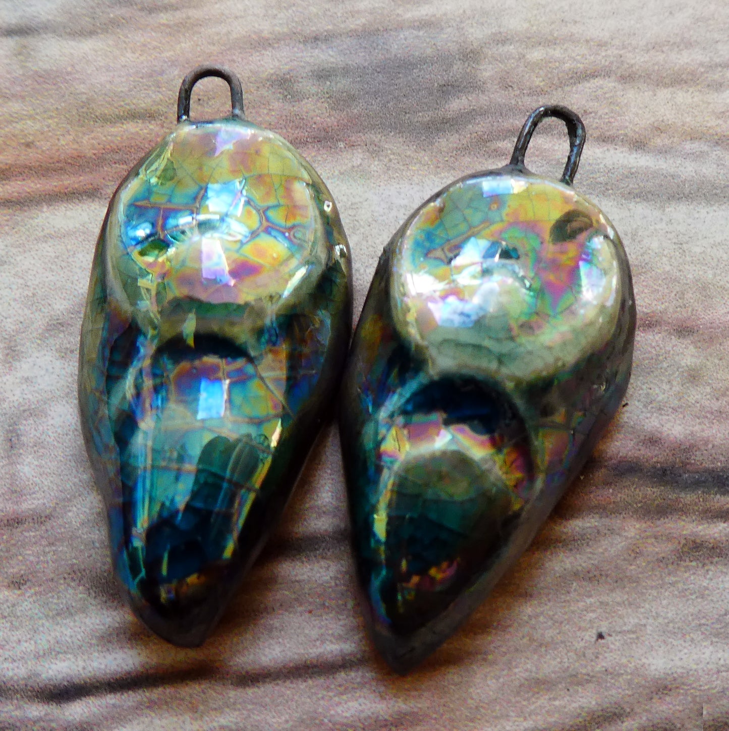 Ceramic Lustrous Goddess Charms -Oriental Blue