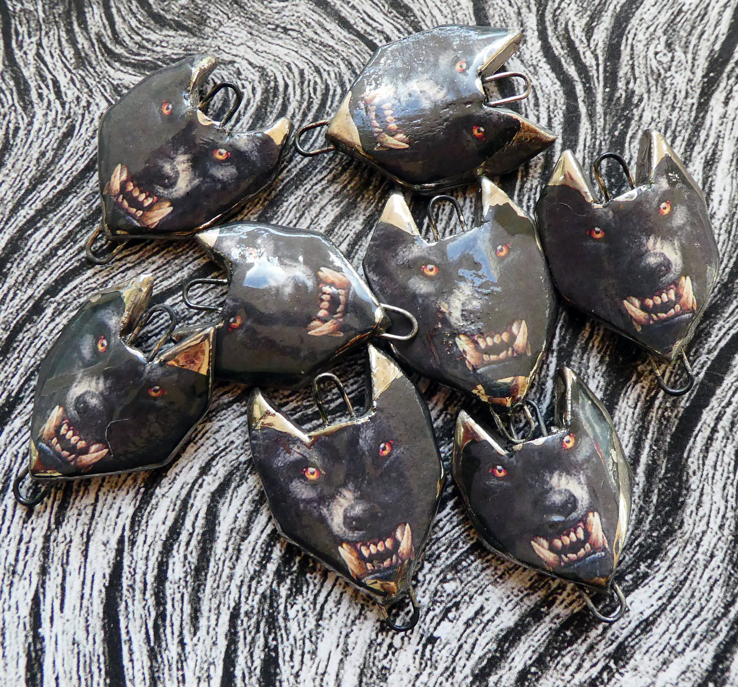 Ceramic Devil Dog Decal Connectors