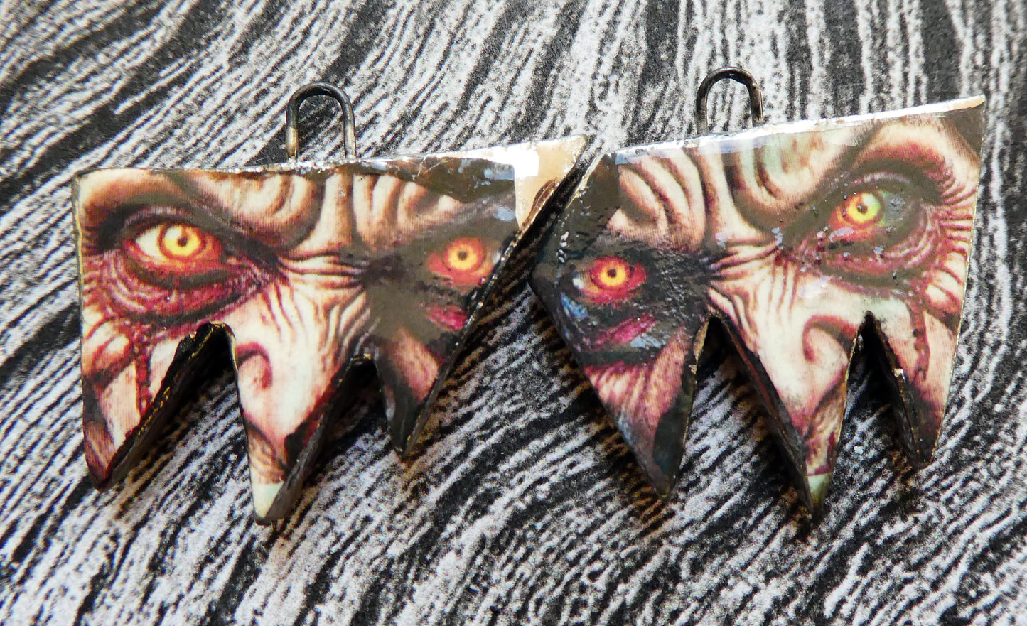 Ceramic Witch Decal Earring Charms#2