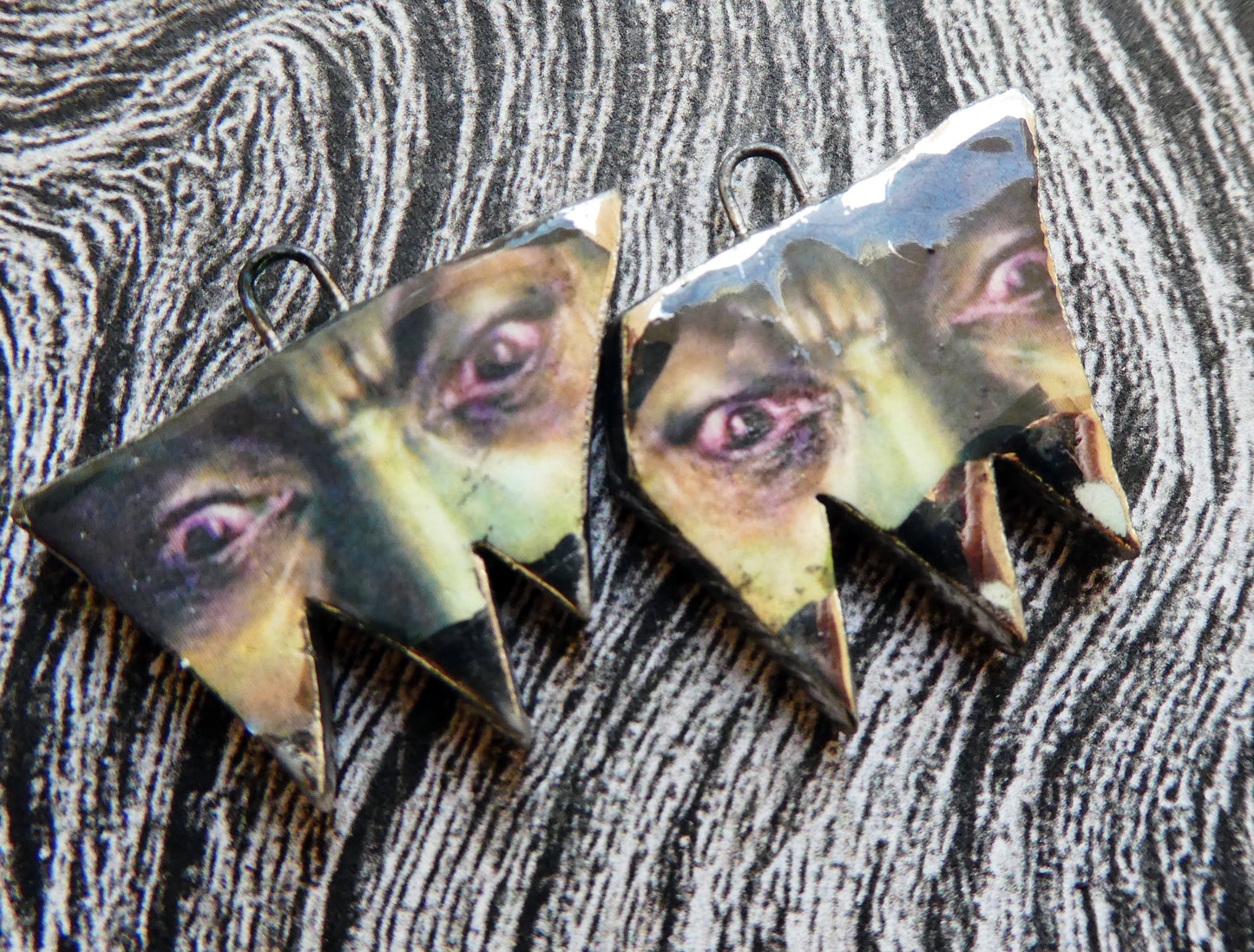 Ceramic Witch Decal Earring Charms#3