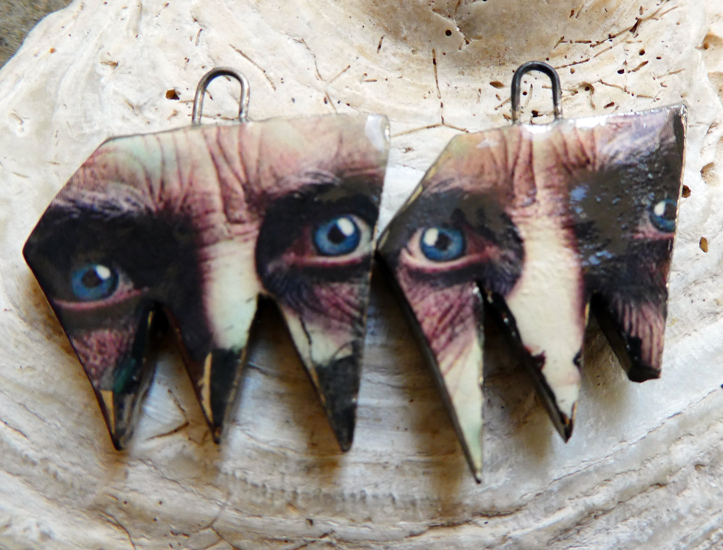 Ceramic Witch Decal Earring Charms#5