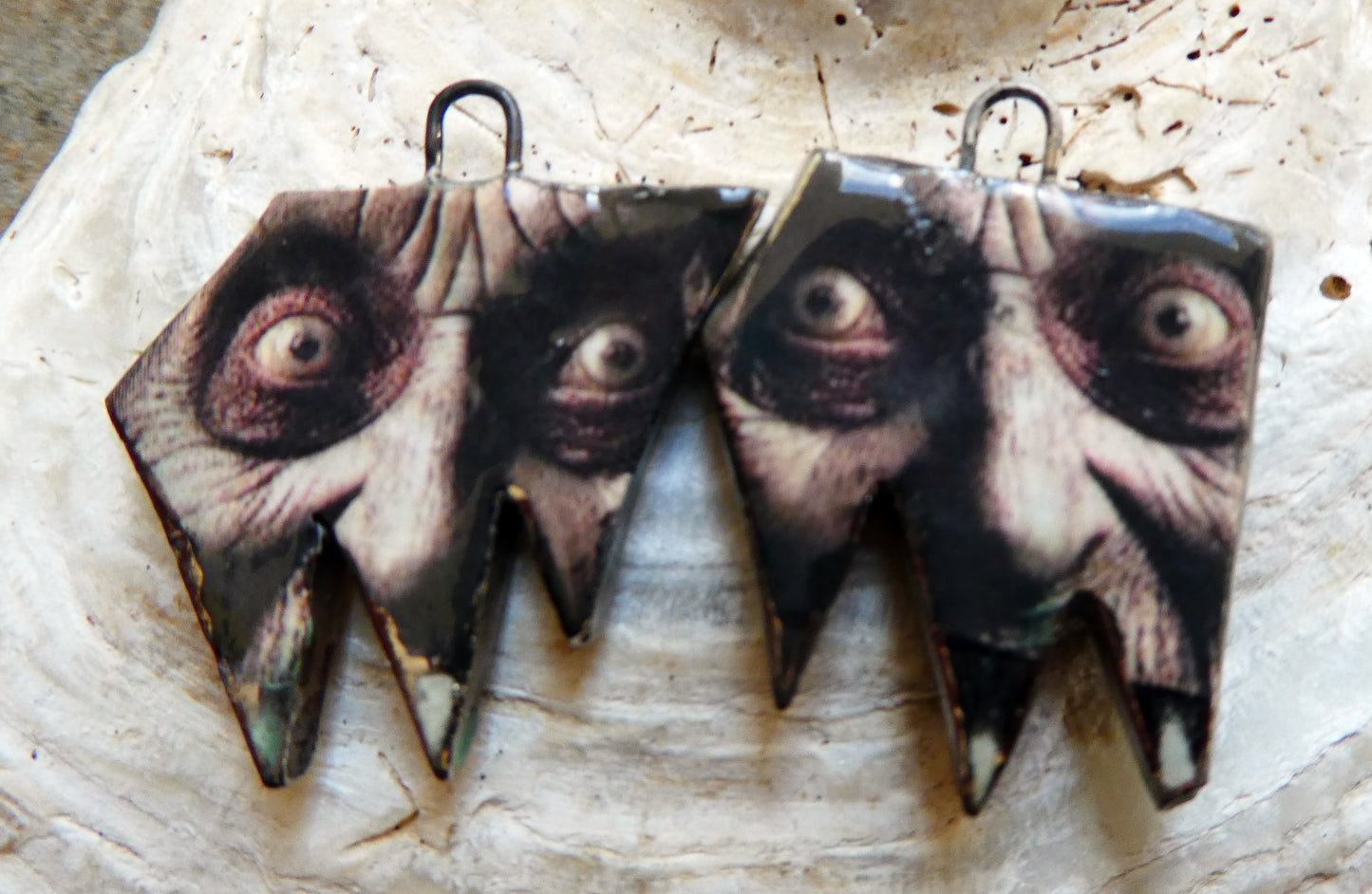 Ceramic Witch Decal Earring Charms#8