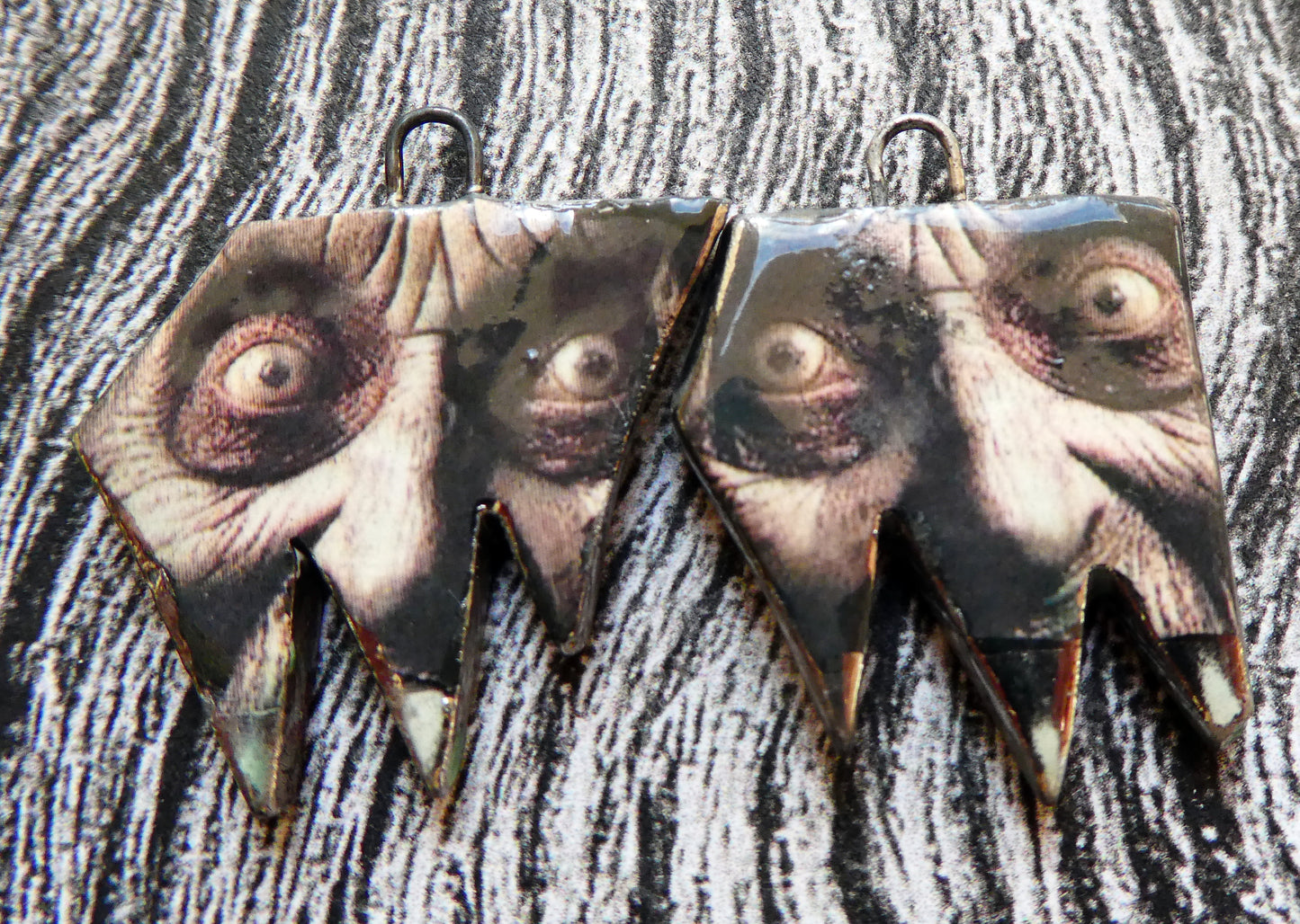 Ceramic Witch Decal Earring Charms#8