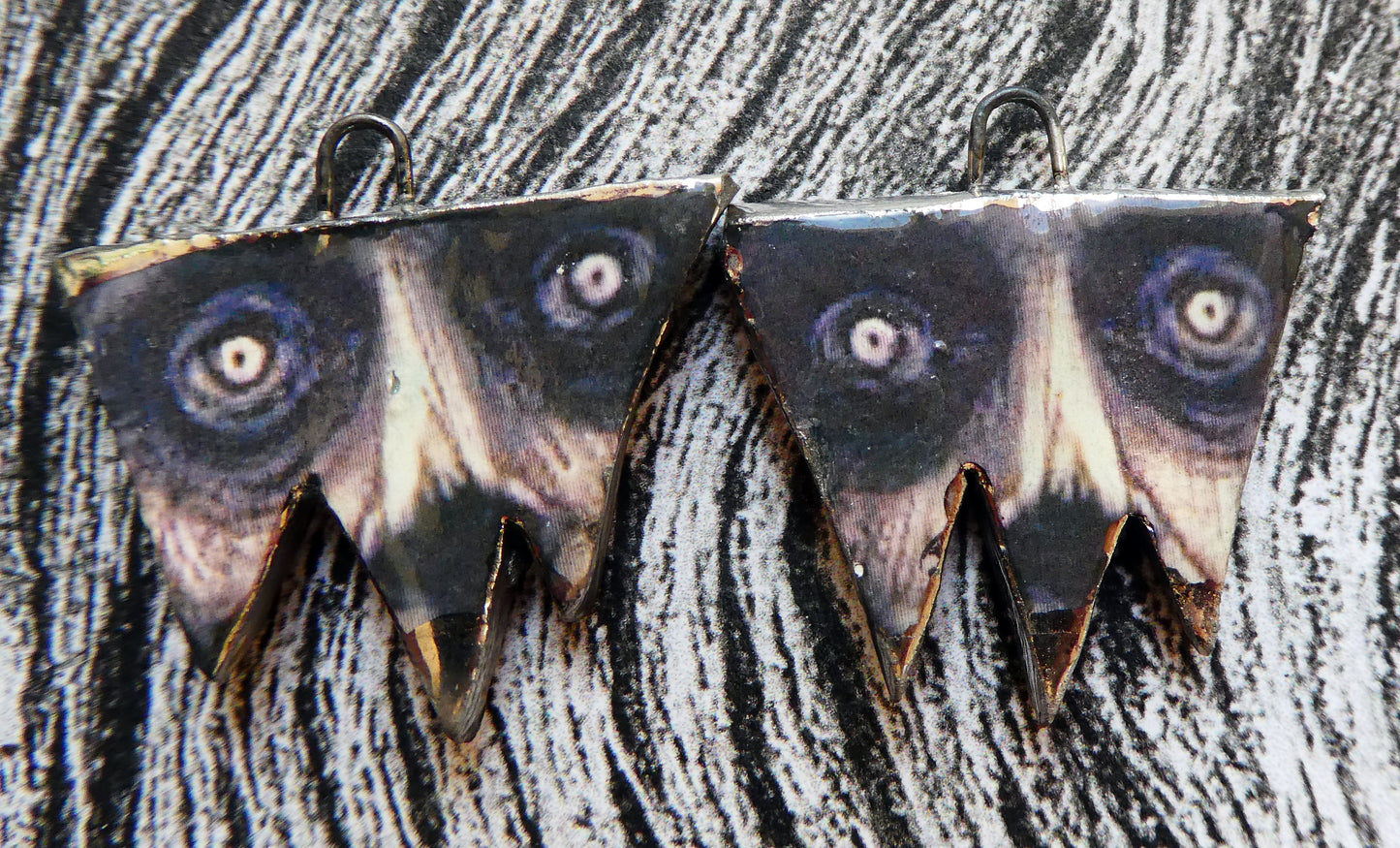 Ceramic Witch Decal Earring Charms#9