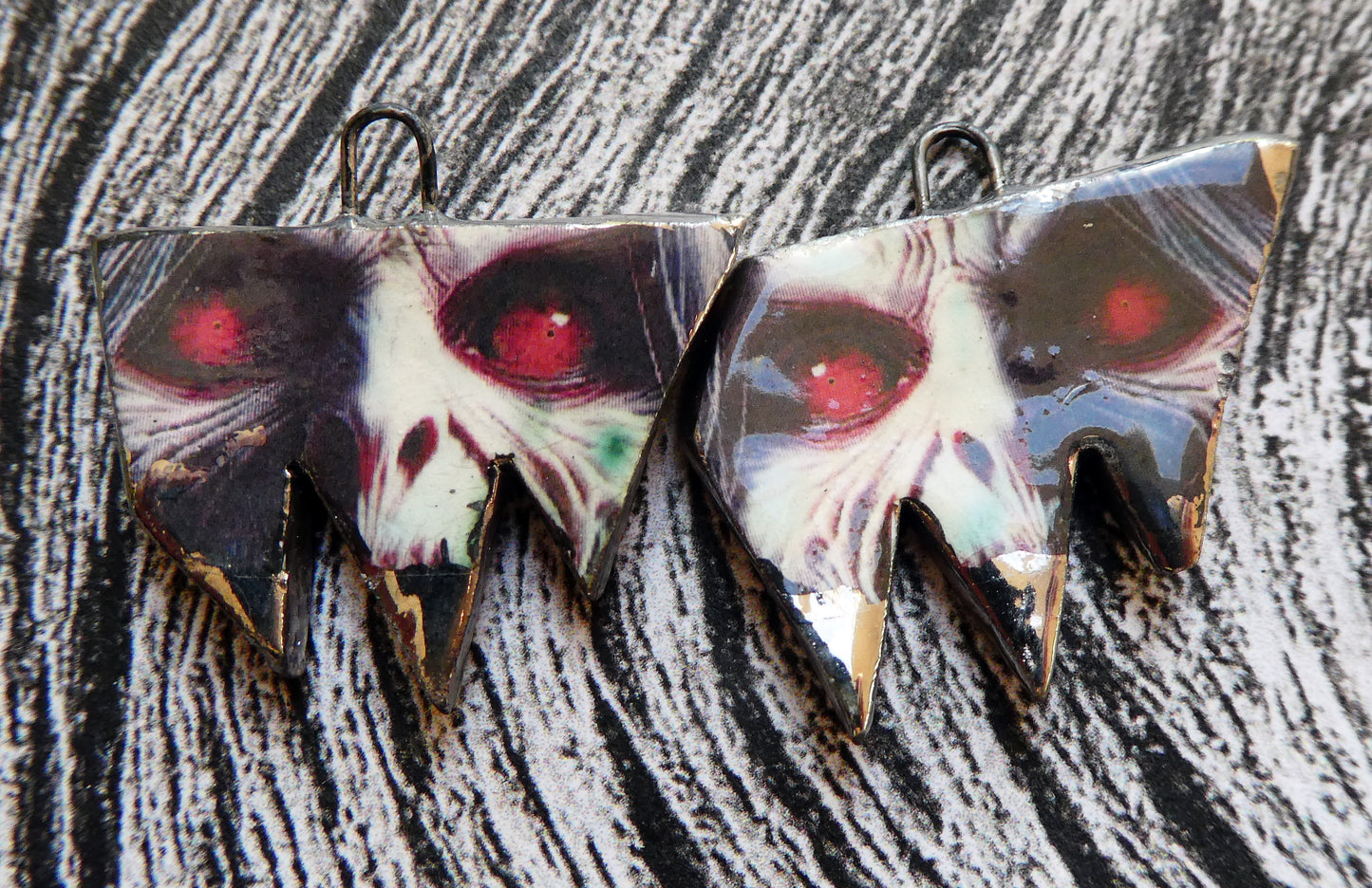 Ceramic Witch Decal Earring Charms#10