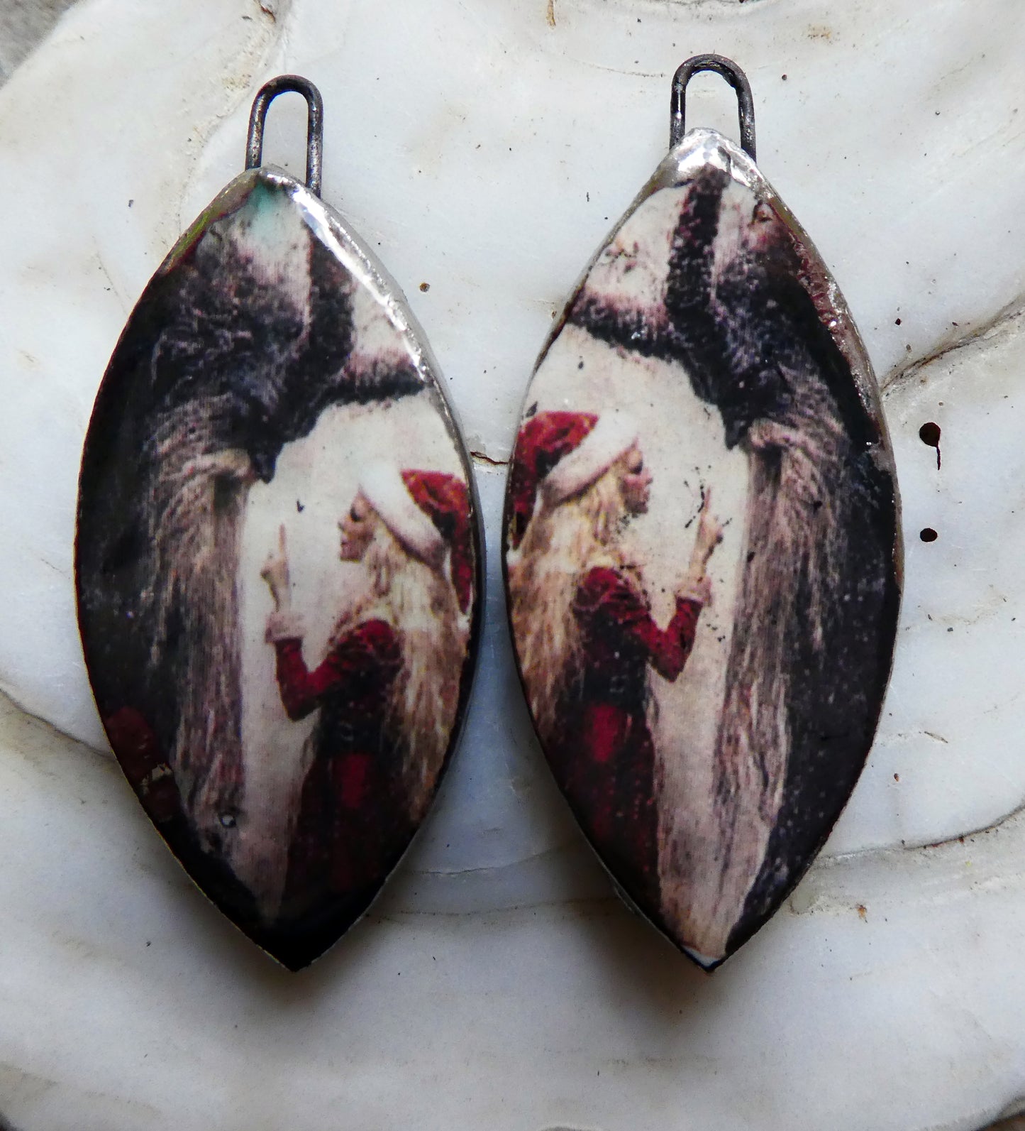 Ceramic Wintery Decal Charms #2