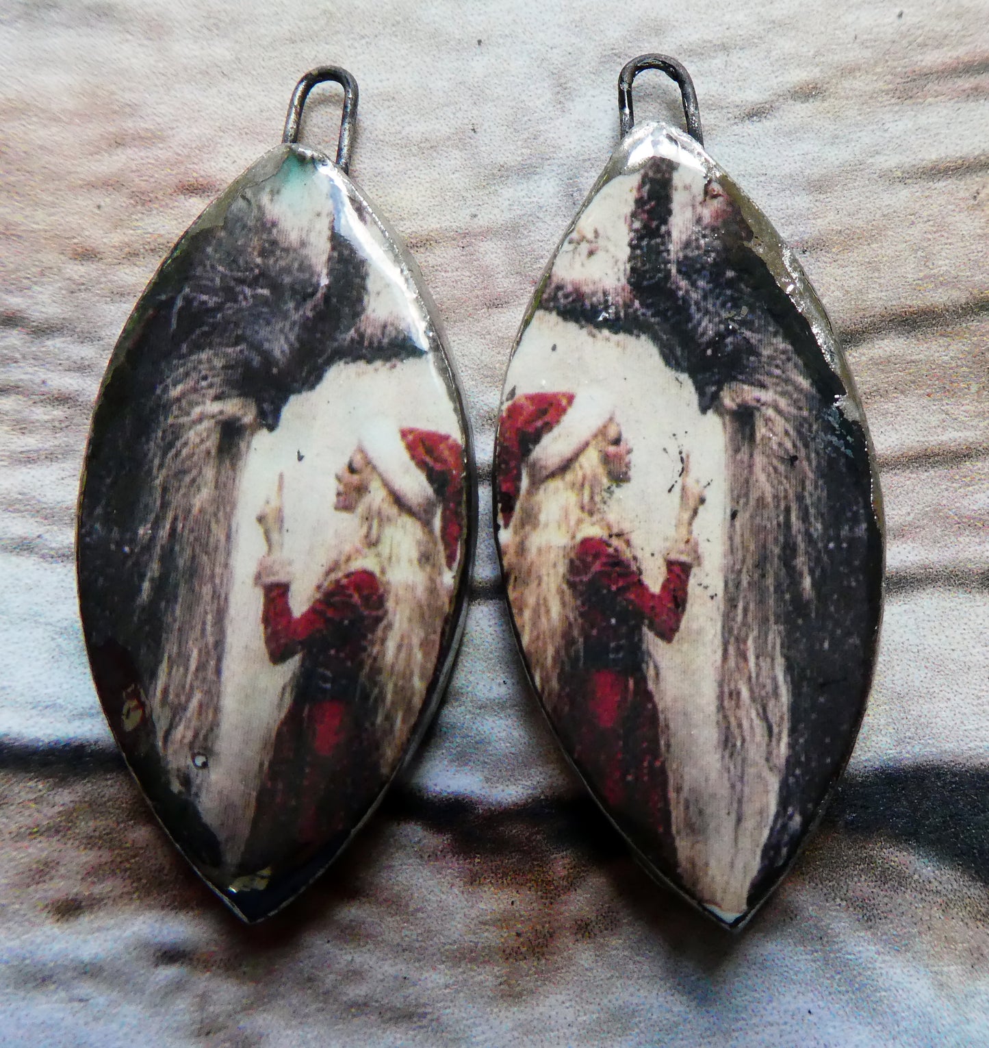 Ceramic Wintery Decal Charms #2