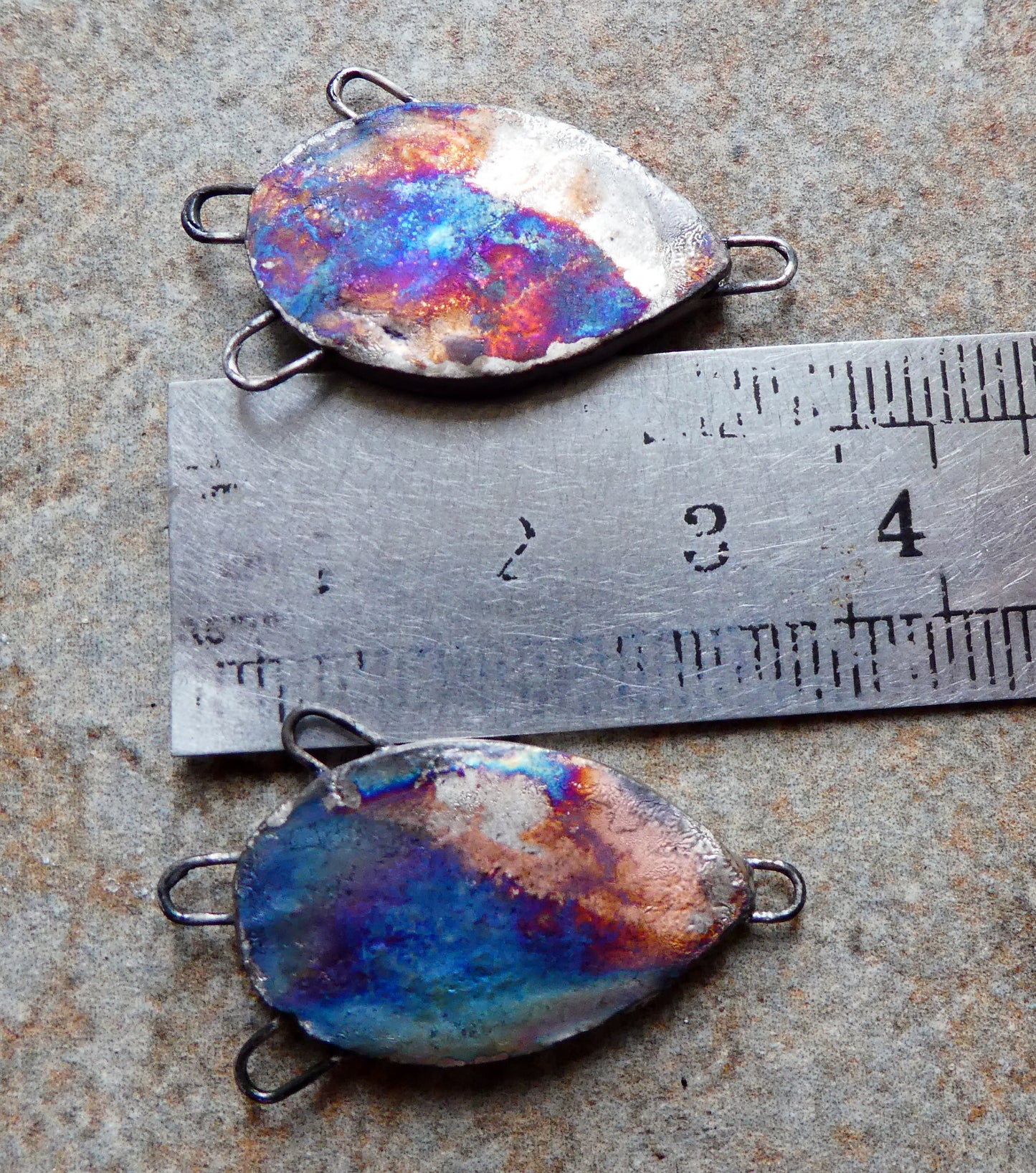 Ceramic Owl Decal Earring Connectors #1