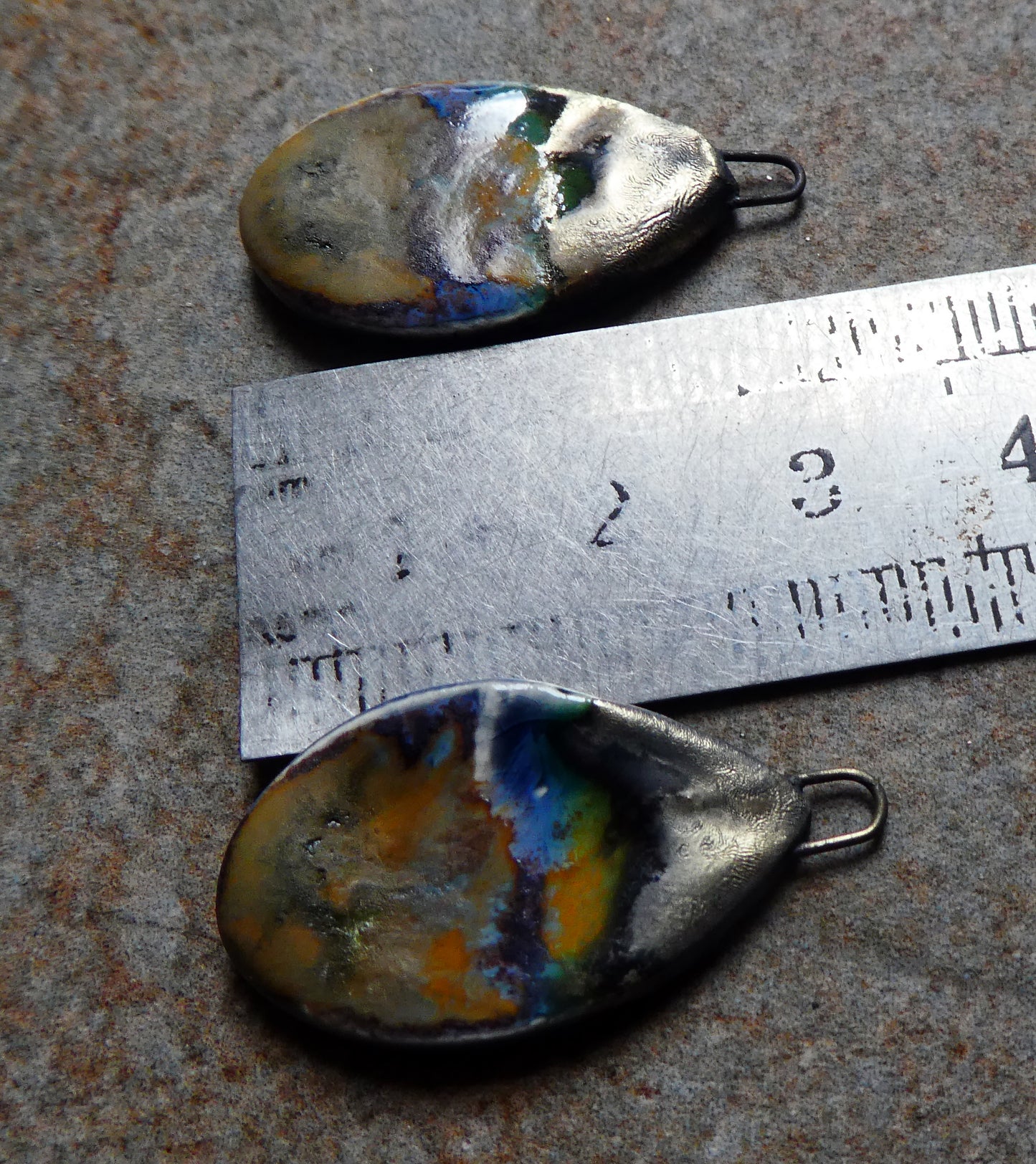 Ceramic Flat Teardrop Drops - Outer Space