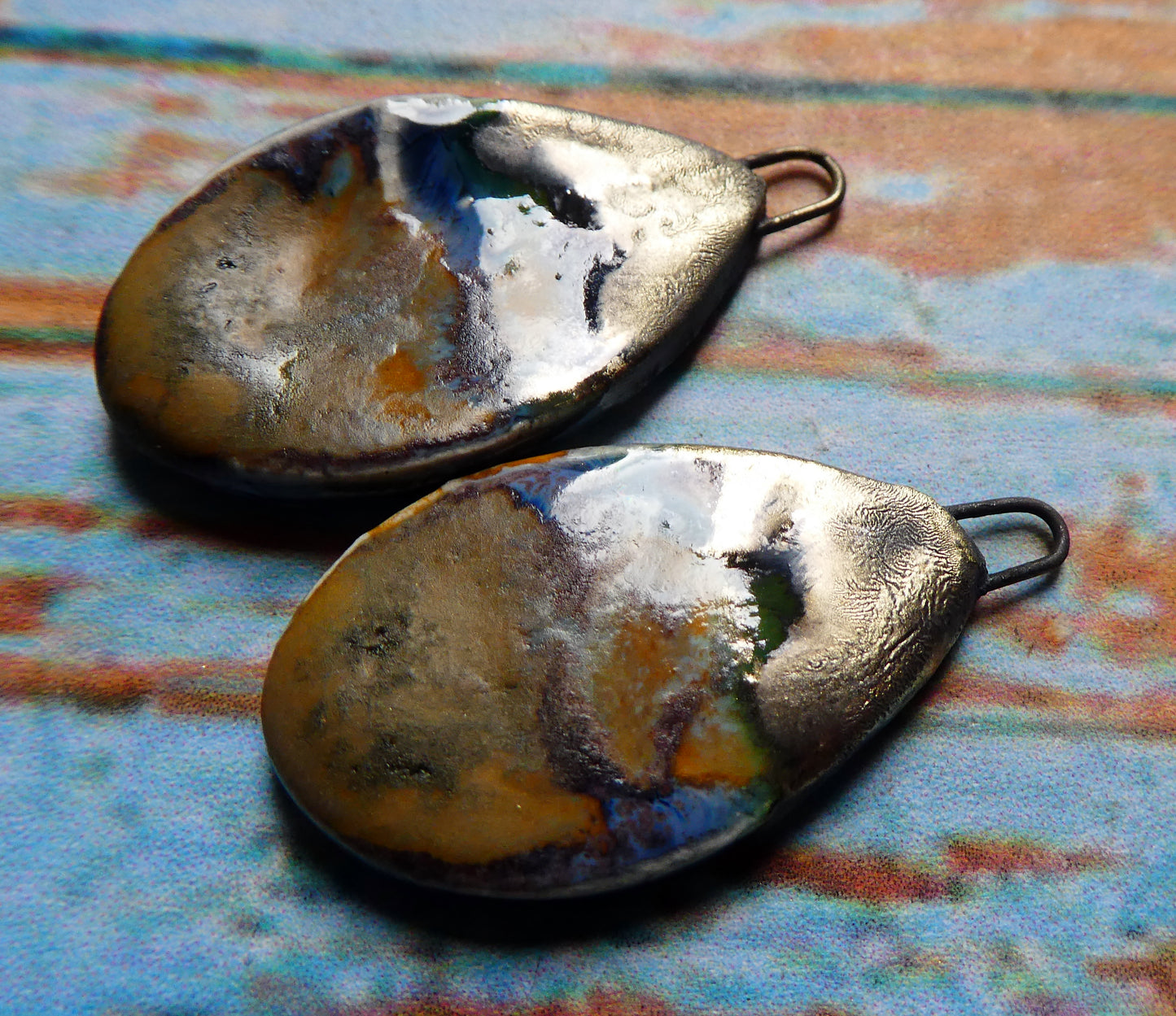 Ceramic Flat Teardrop Drops - Outer Space