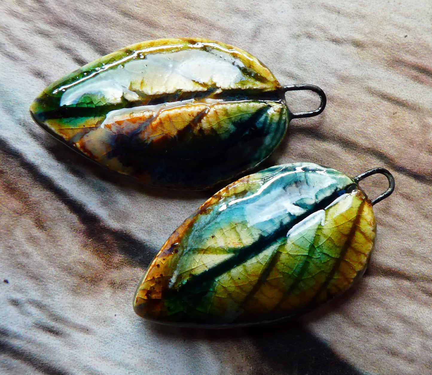 Ceramic Super Slim Autumn Leaf Charms #14