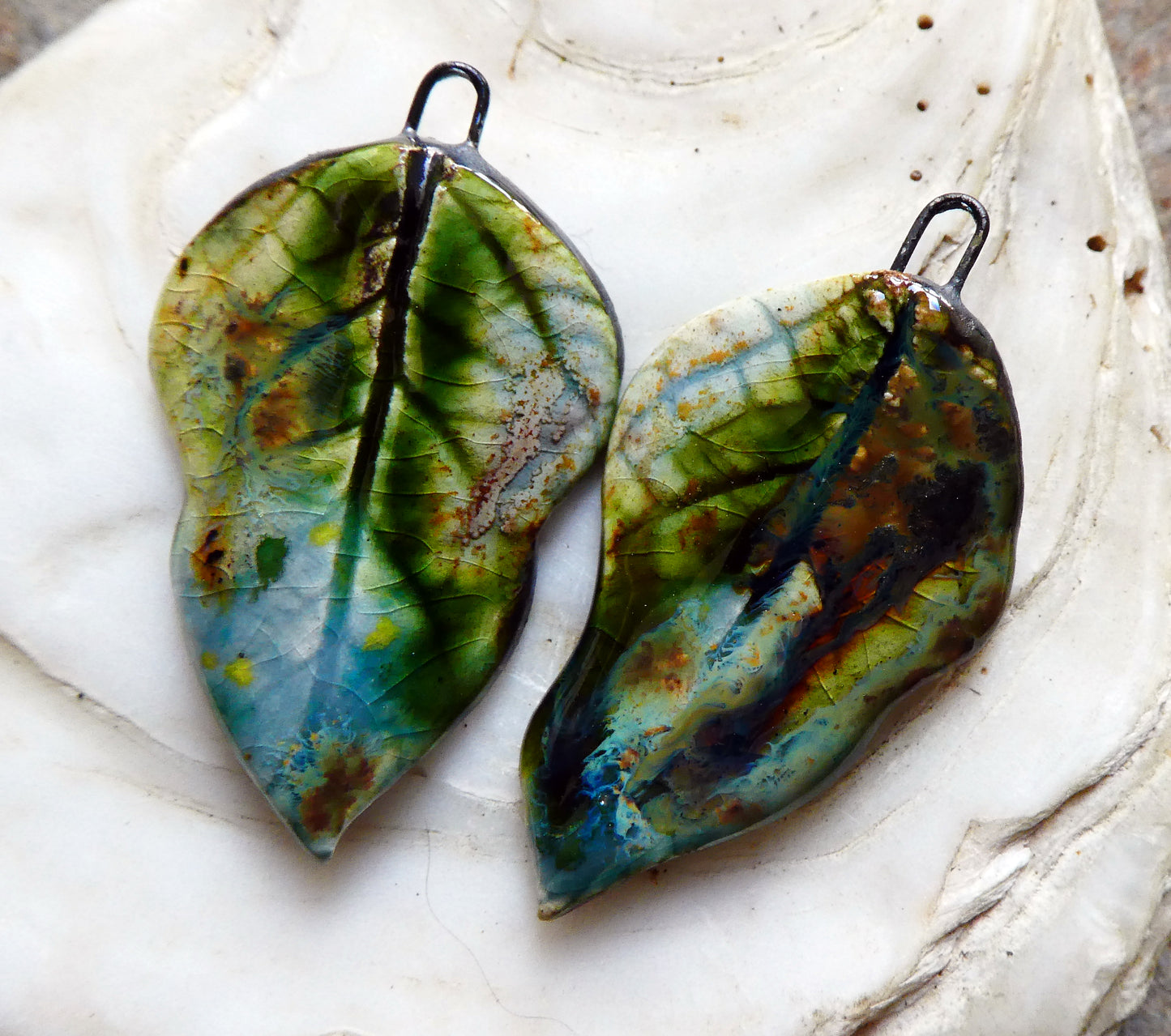 Ceramic Super Slim Autumn Leaf Charms #20