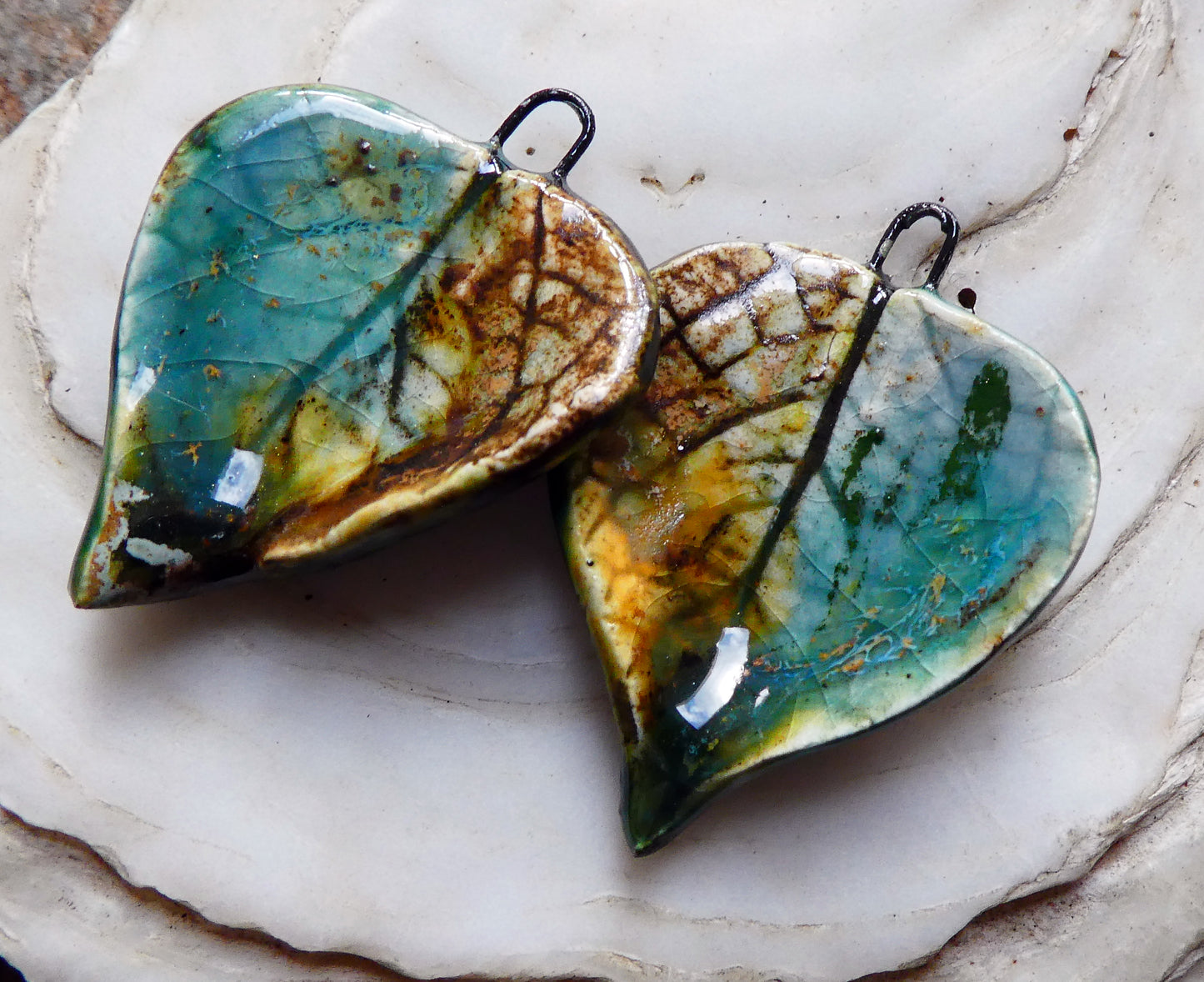 Ceramic Super Slim Autumn Leaf Charms #22