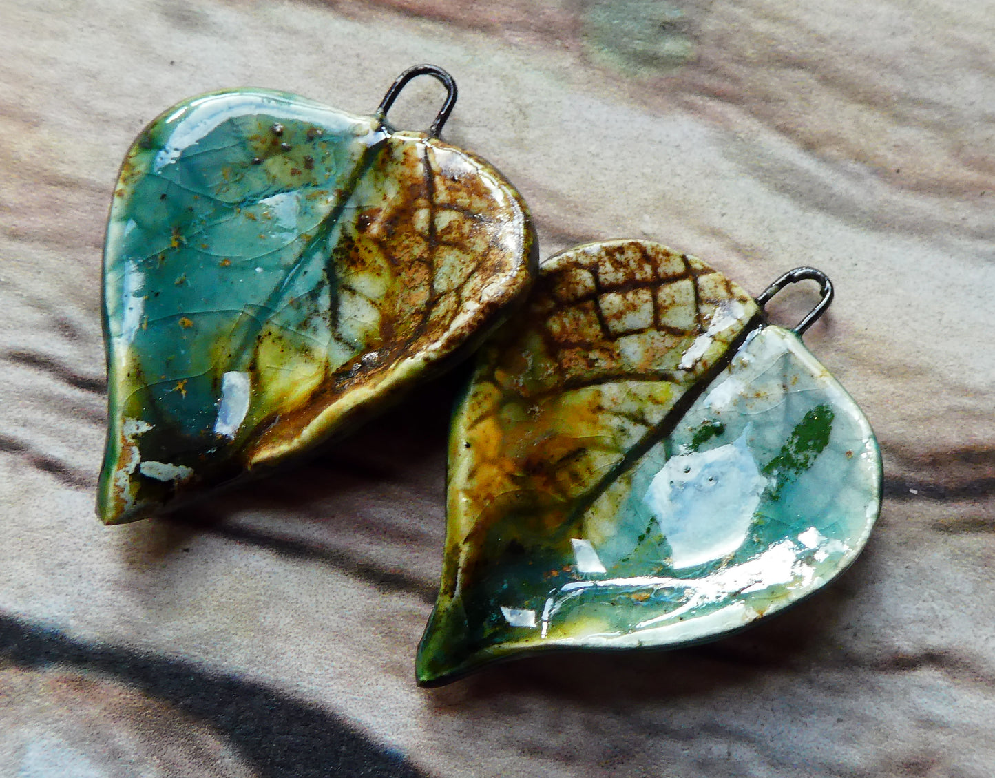 Ceramic Super Slim Autumn Leaf Charms #22