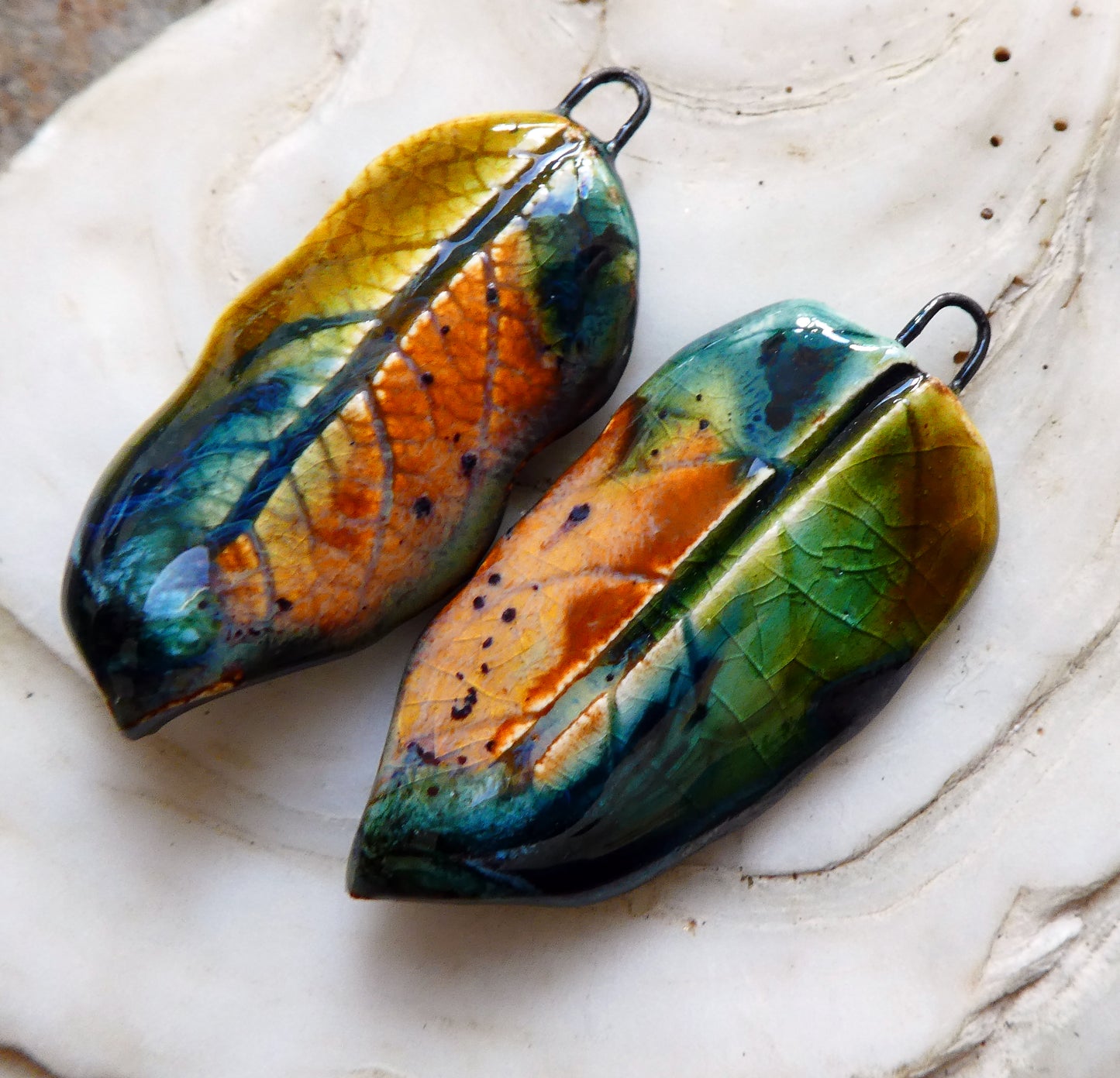 Ceramic Super Slim Autumn Leaf Charms #29