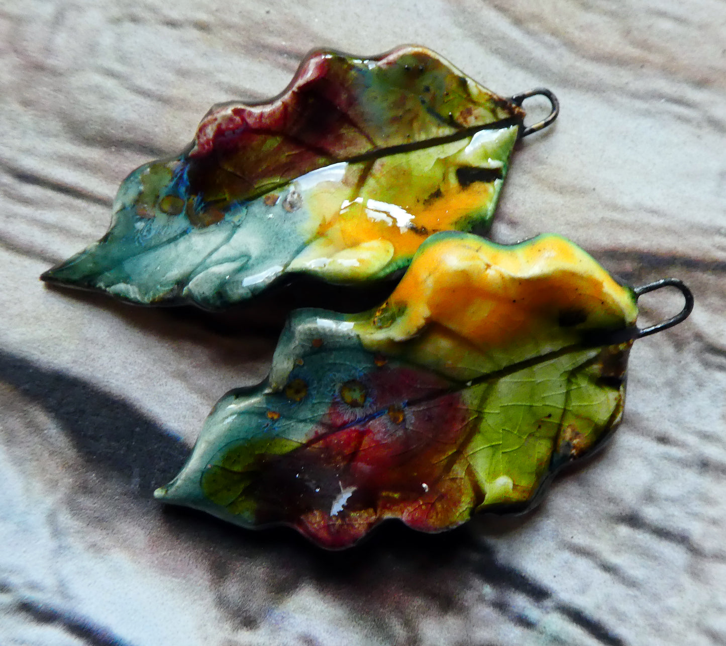Ceramic Super Slim Autumn Leaf Charms #36