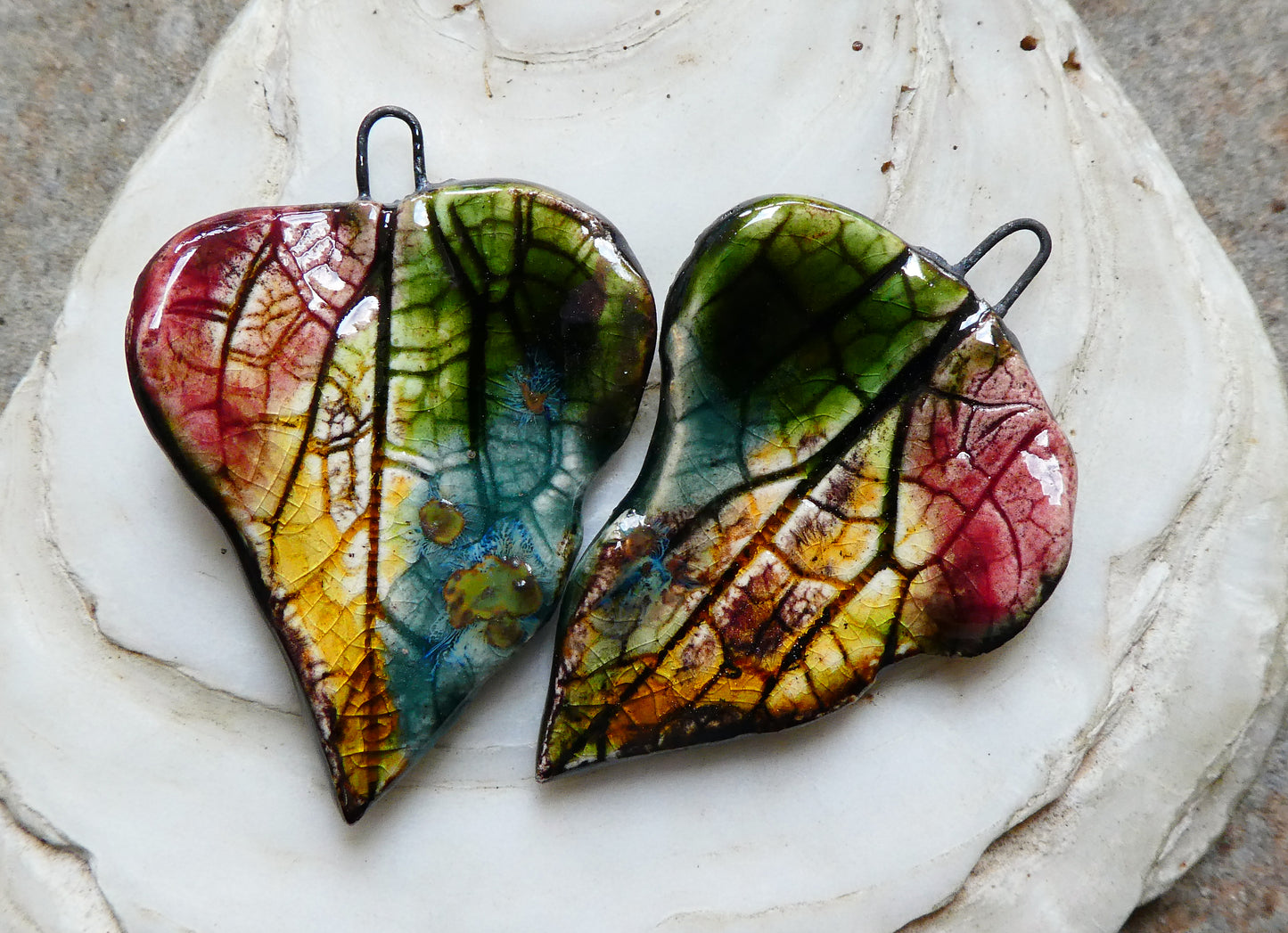 Ceramic Super Slim Autumn Leaf Charms #44