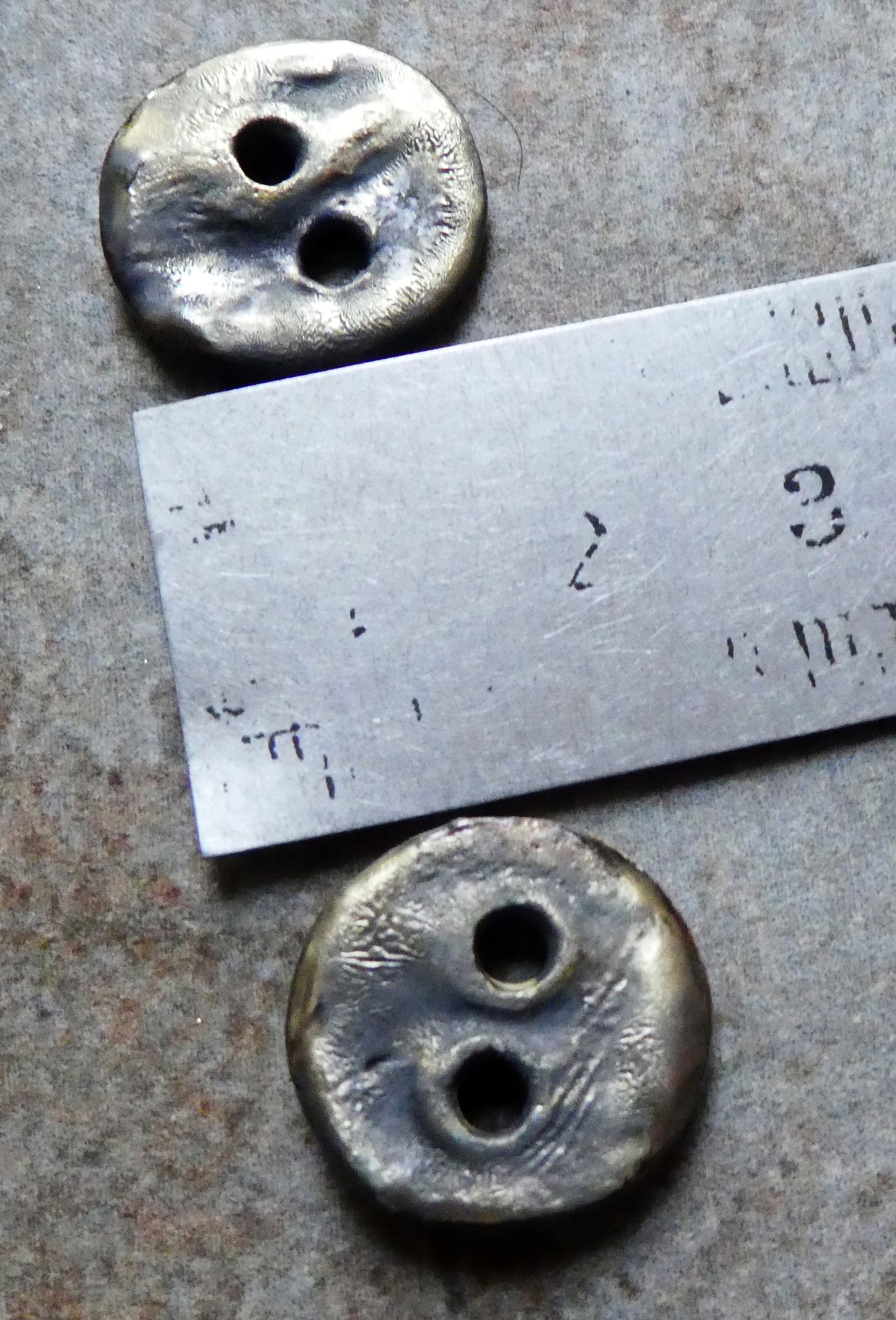 Ceramic Bark Textured Buttons- Dune #1