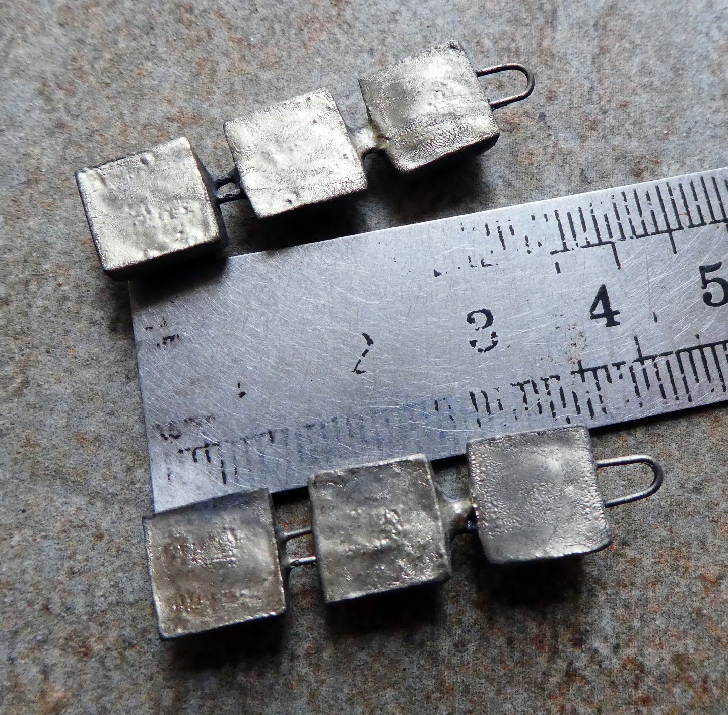 Ceramic Moulded Square Stack Charms - Firecracker