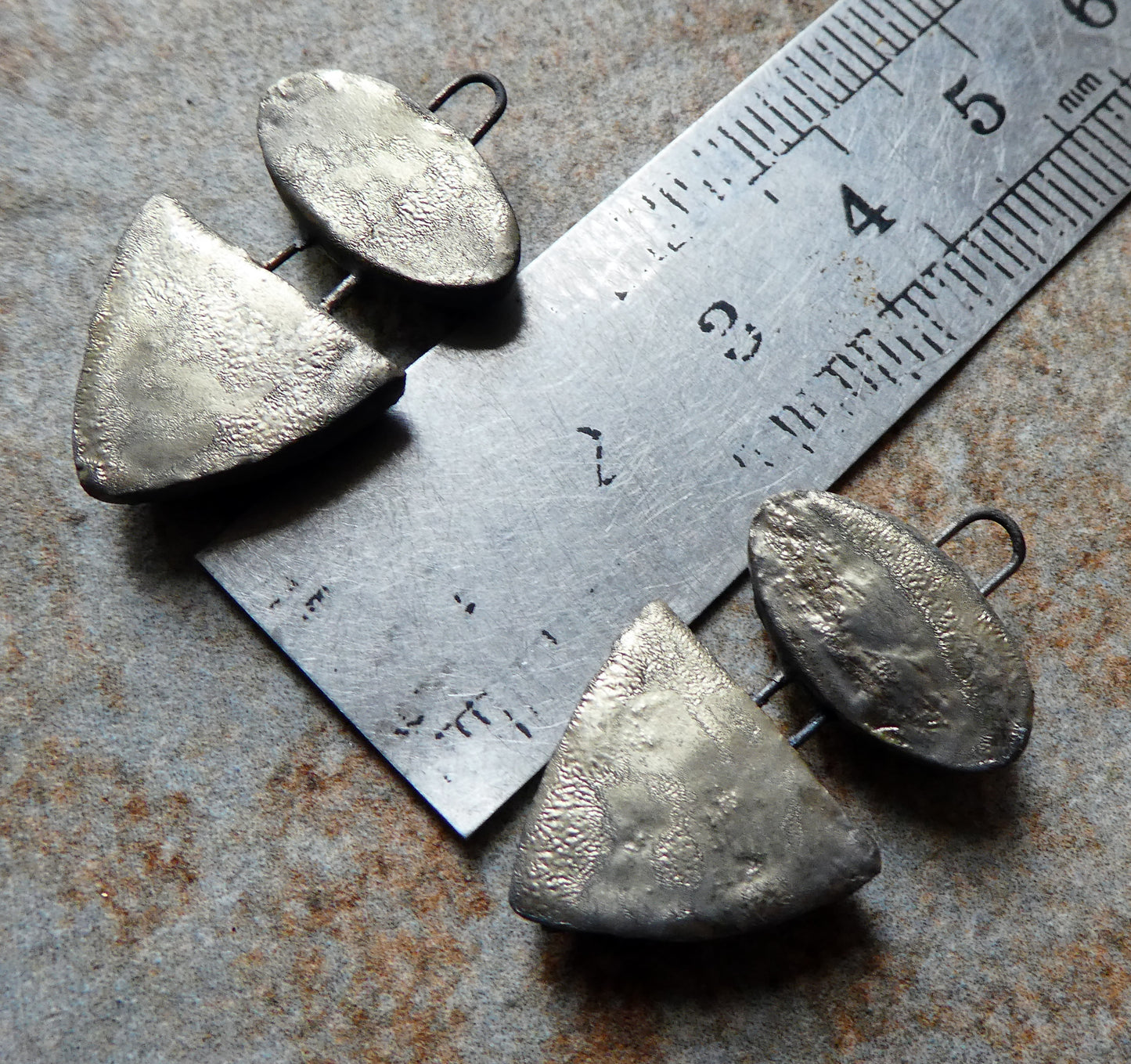 Ceramic Moulded Mixed Shape Charms - Red