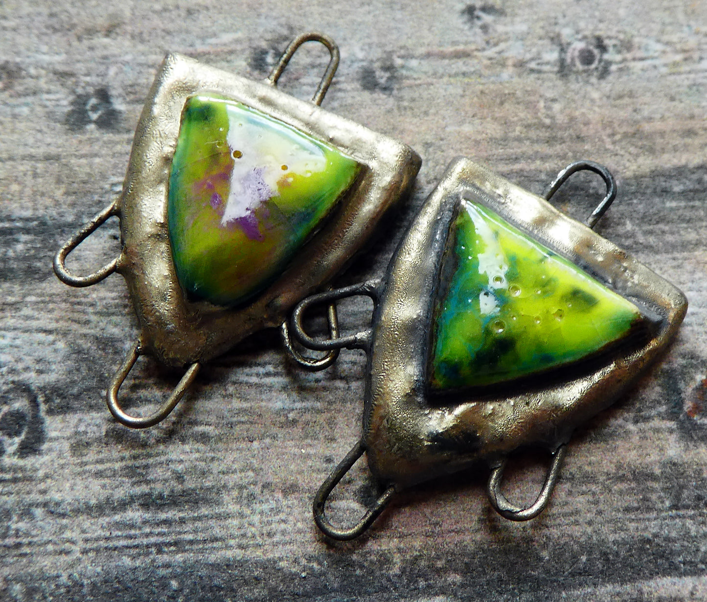 Ceramic Moulded Shield Connectors - Mardi Gras