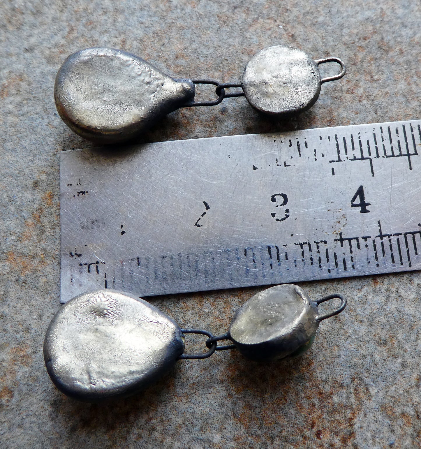 Ceramic Lustrous Moulded Teardrop Dangles - Firecracker