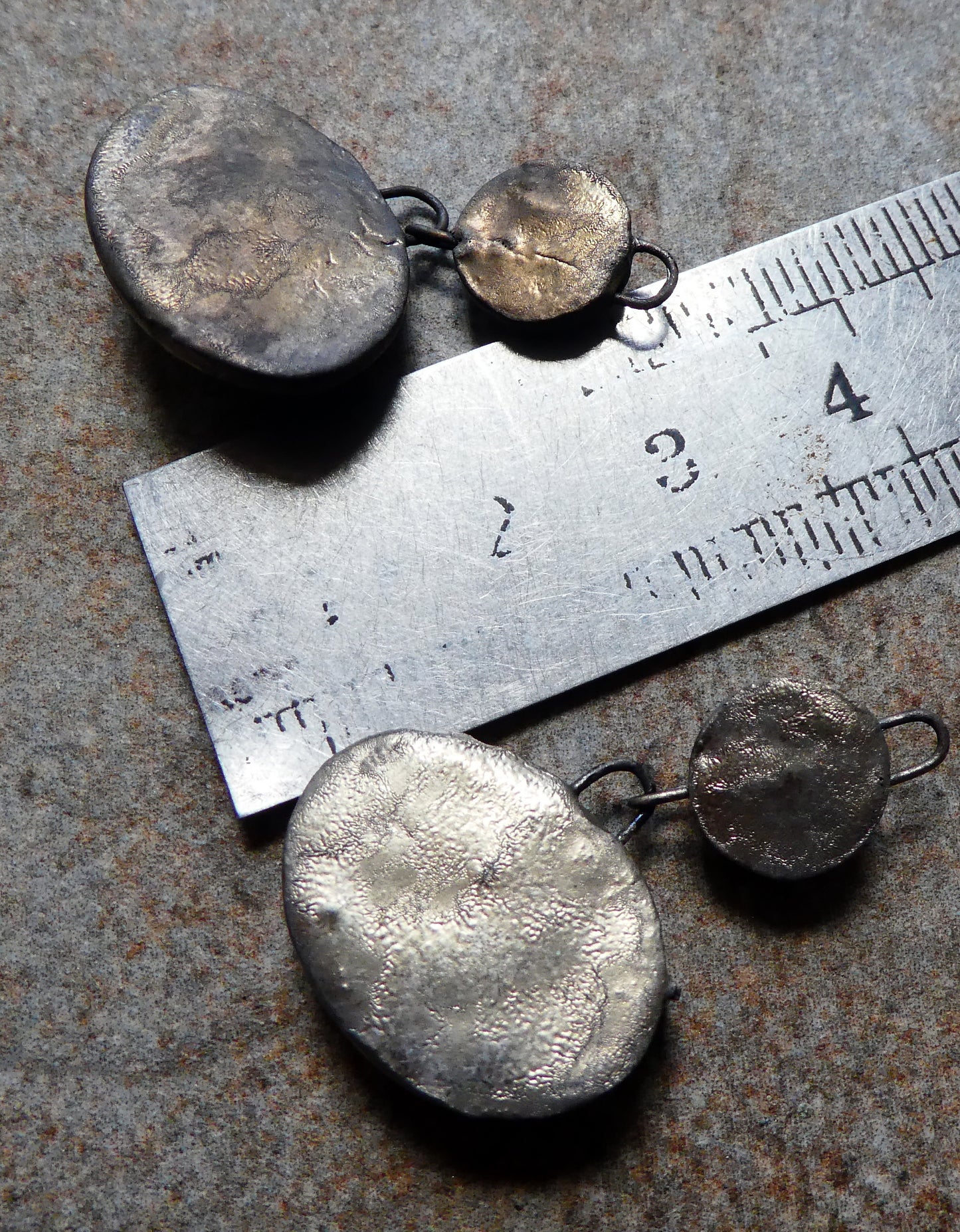 Ceramic  Moulded Stapled Disc Dangles - Sailors Delight