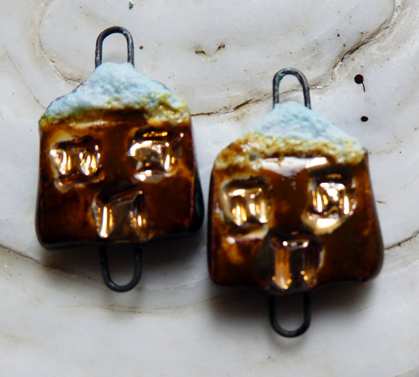 Ceramic Snow Topped House Connectors - Renaissance