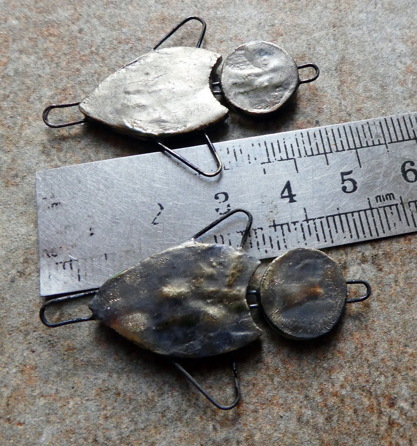 Ceramic Lustrous Simple Souls Angel Connectors -Morganite